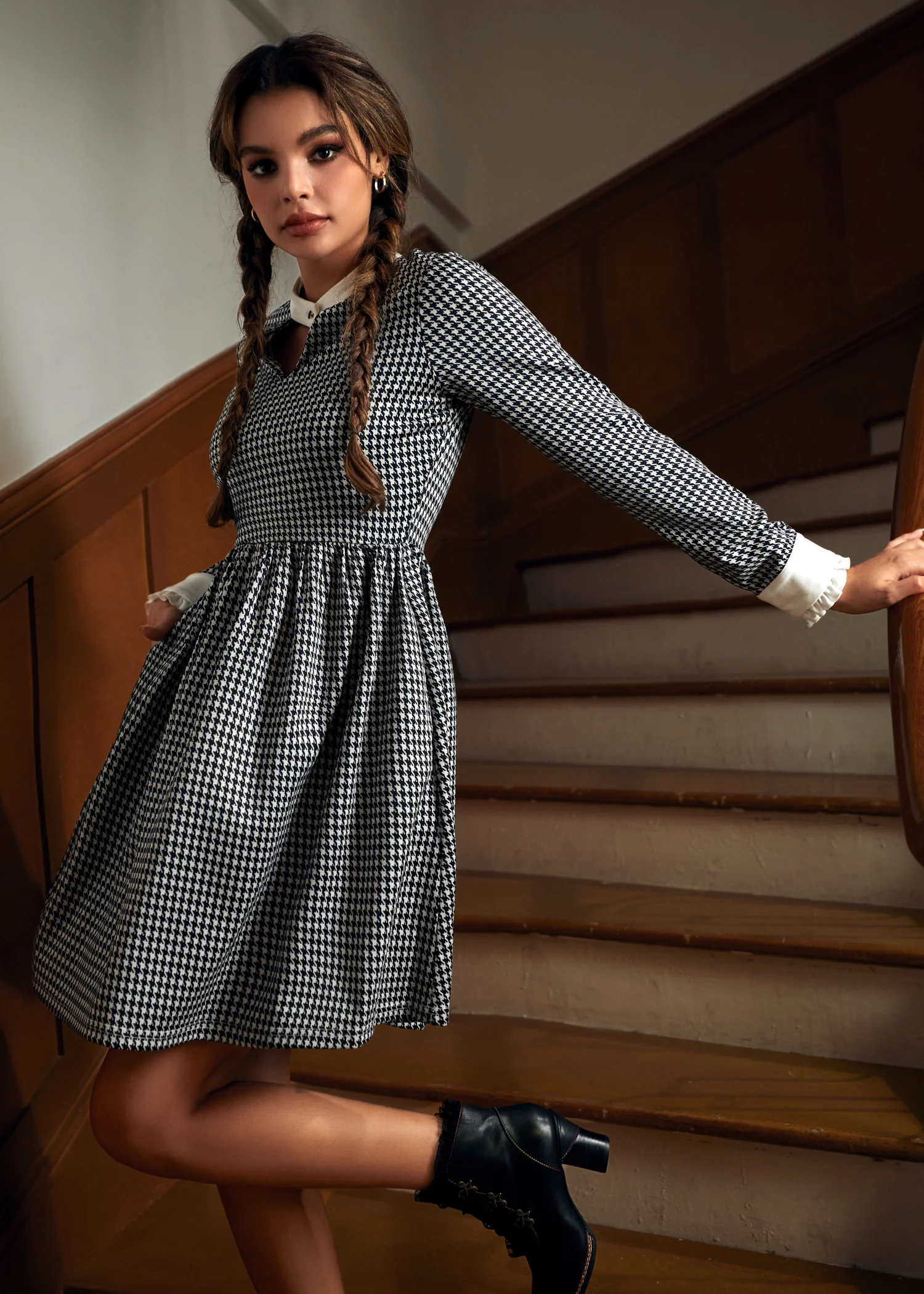 Houndstooth and Nail Dress - Image 5