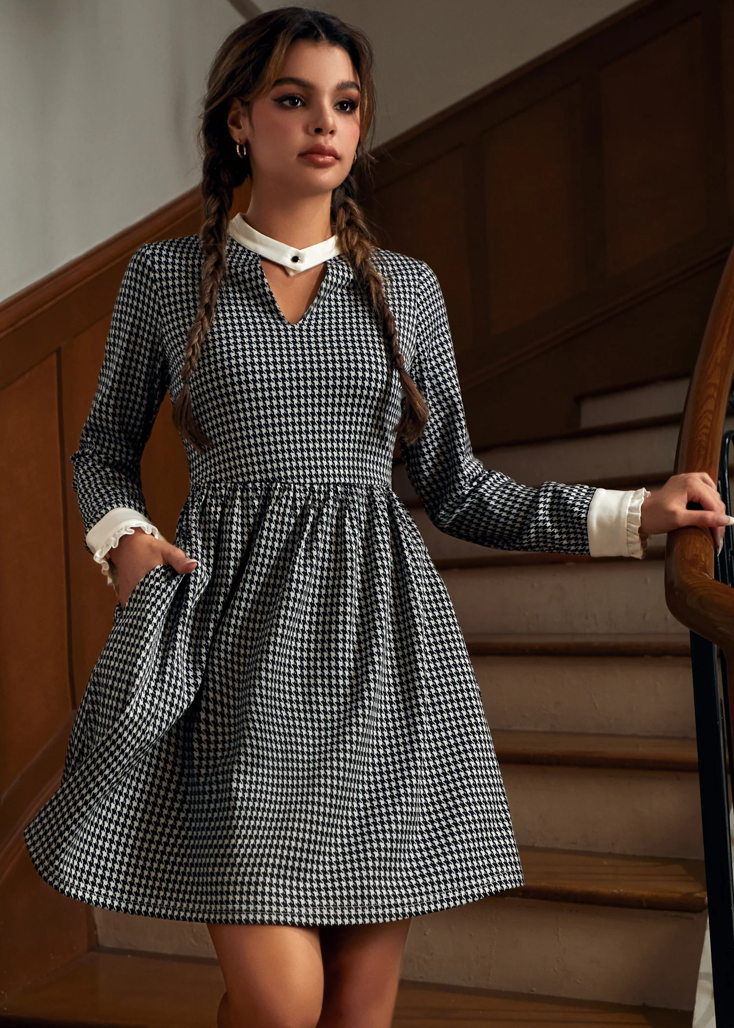 Houndstooth and Nail Dress - Image 6