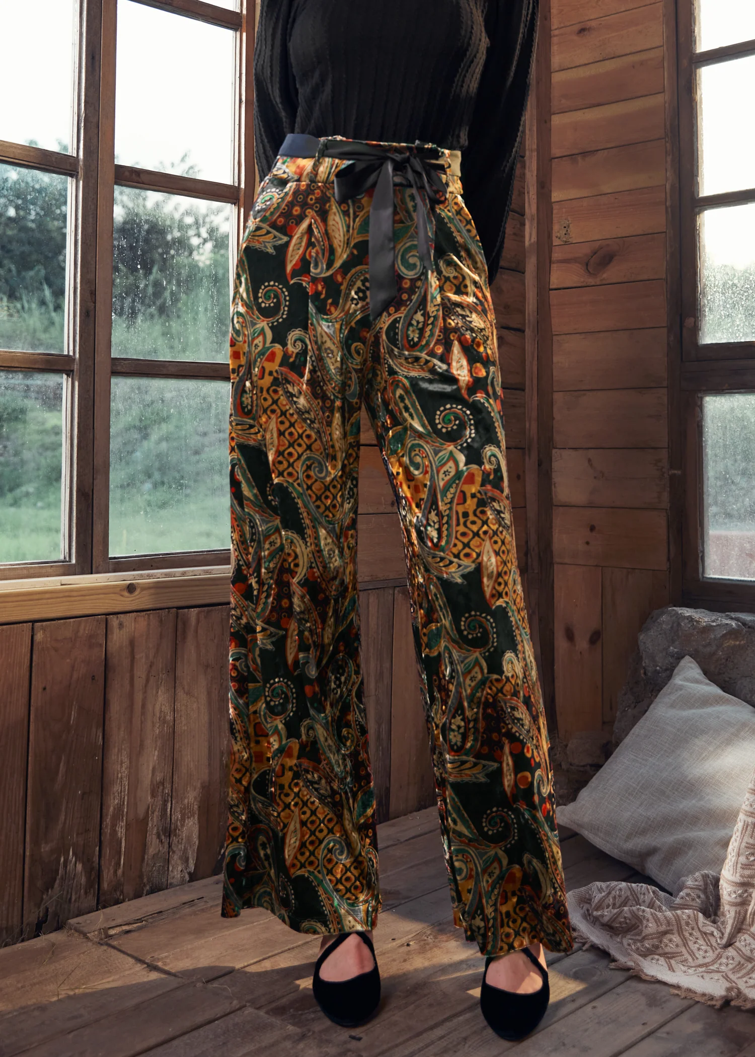 Cider, Spice & Everything Nice Wide Leg Velvet Pants - Image 6
