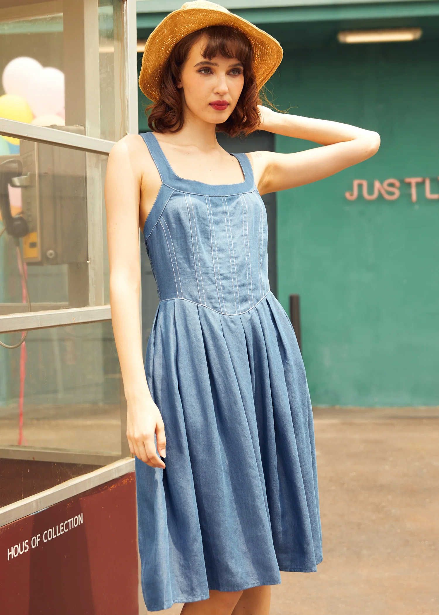 Meet Me on Main Street Chambray Dress - Image 5