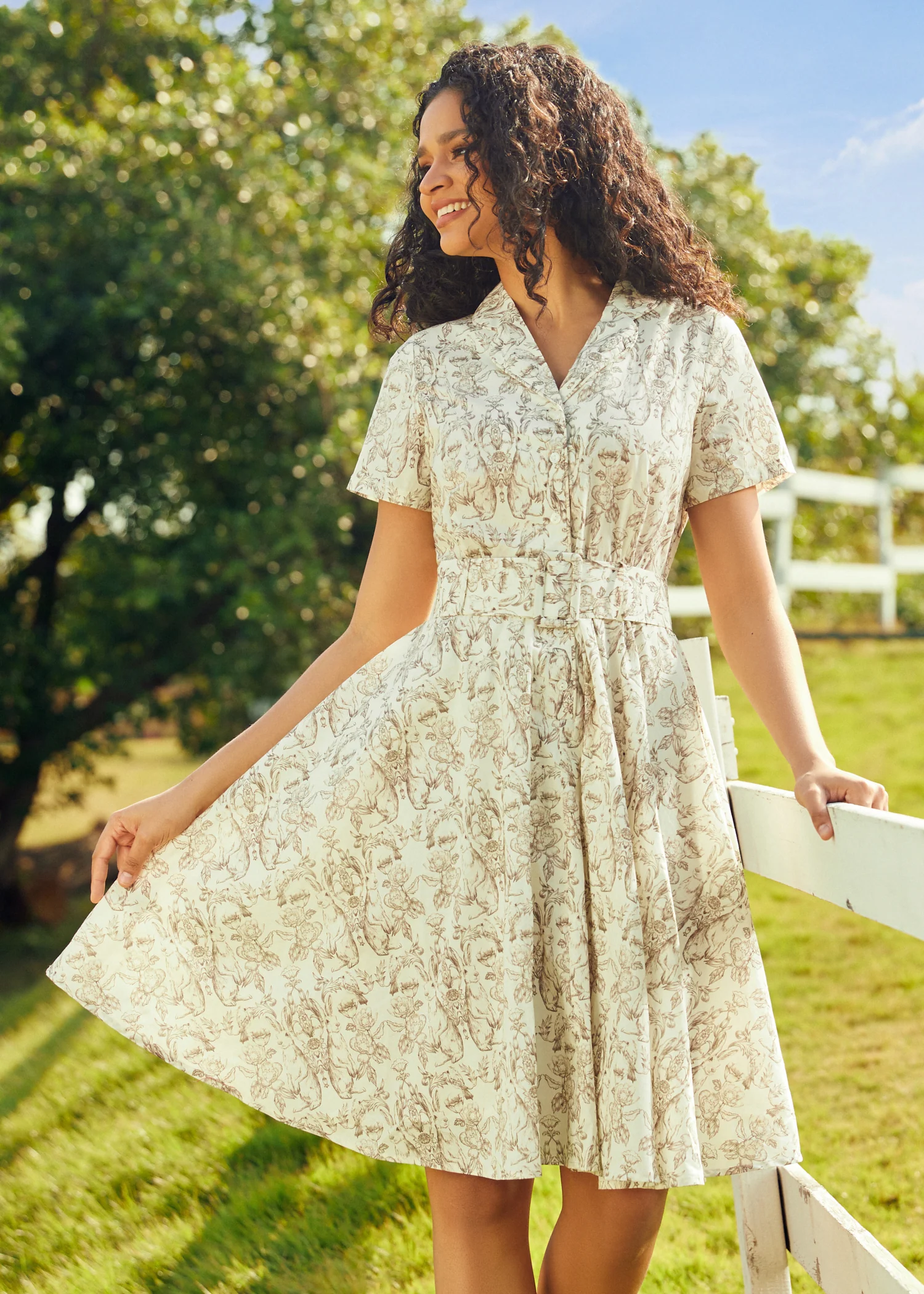 Rustic Elegance Casual Dress - Image 3