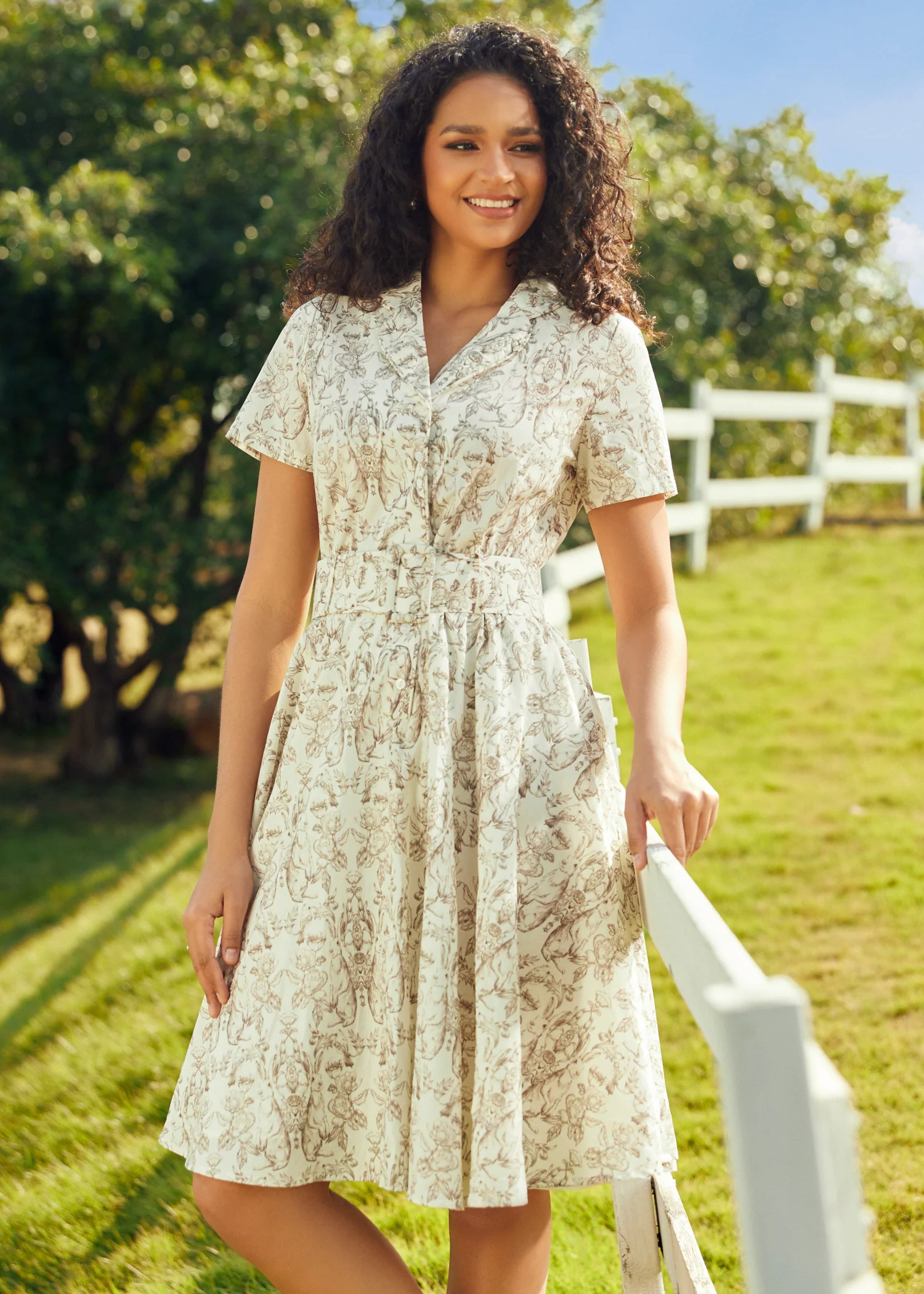 Rustic Elegance Casual Dress - Image 5