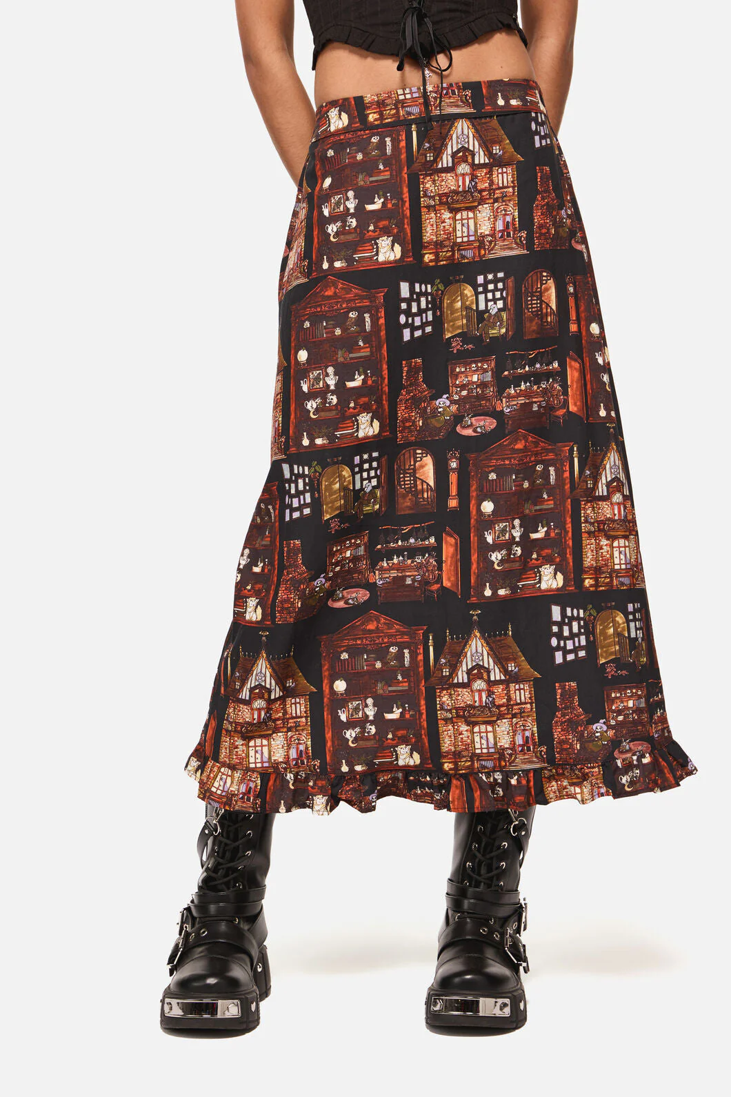 Covenstead Goth Midi Skirt - Image 3