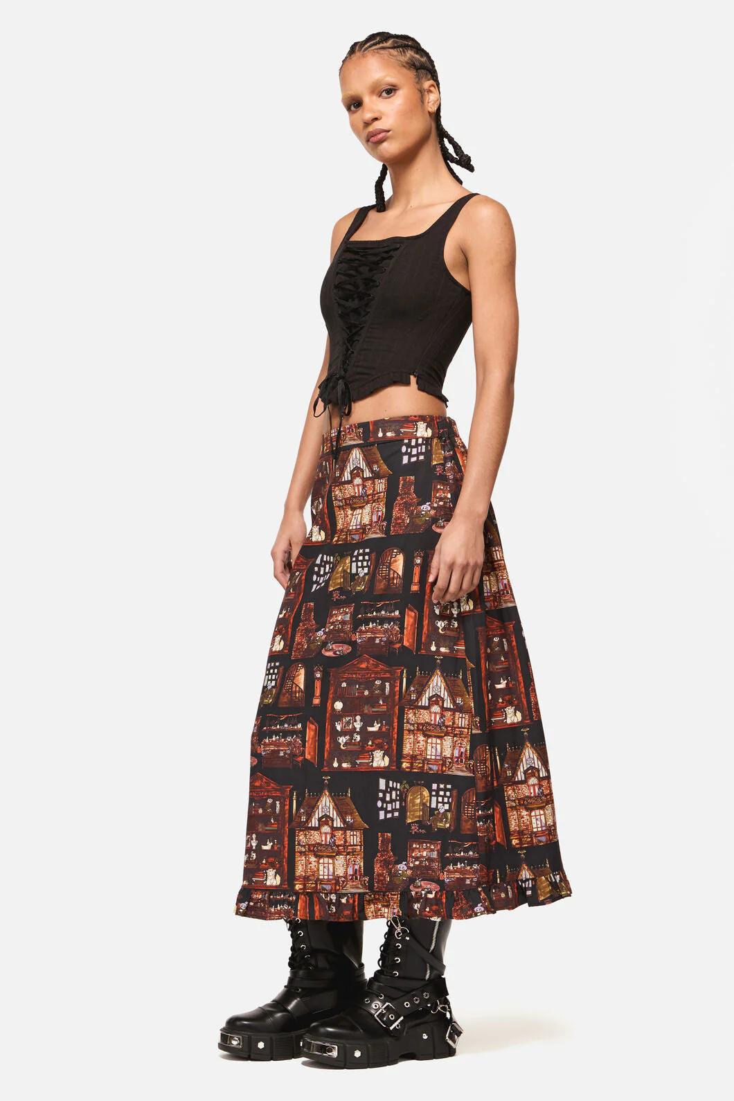 Covenstead Goth Midi Skirt - Image 4