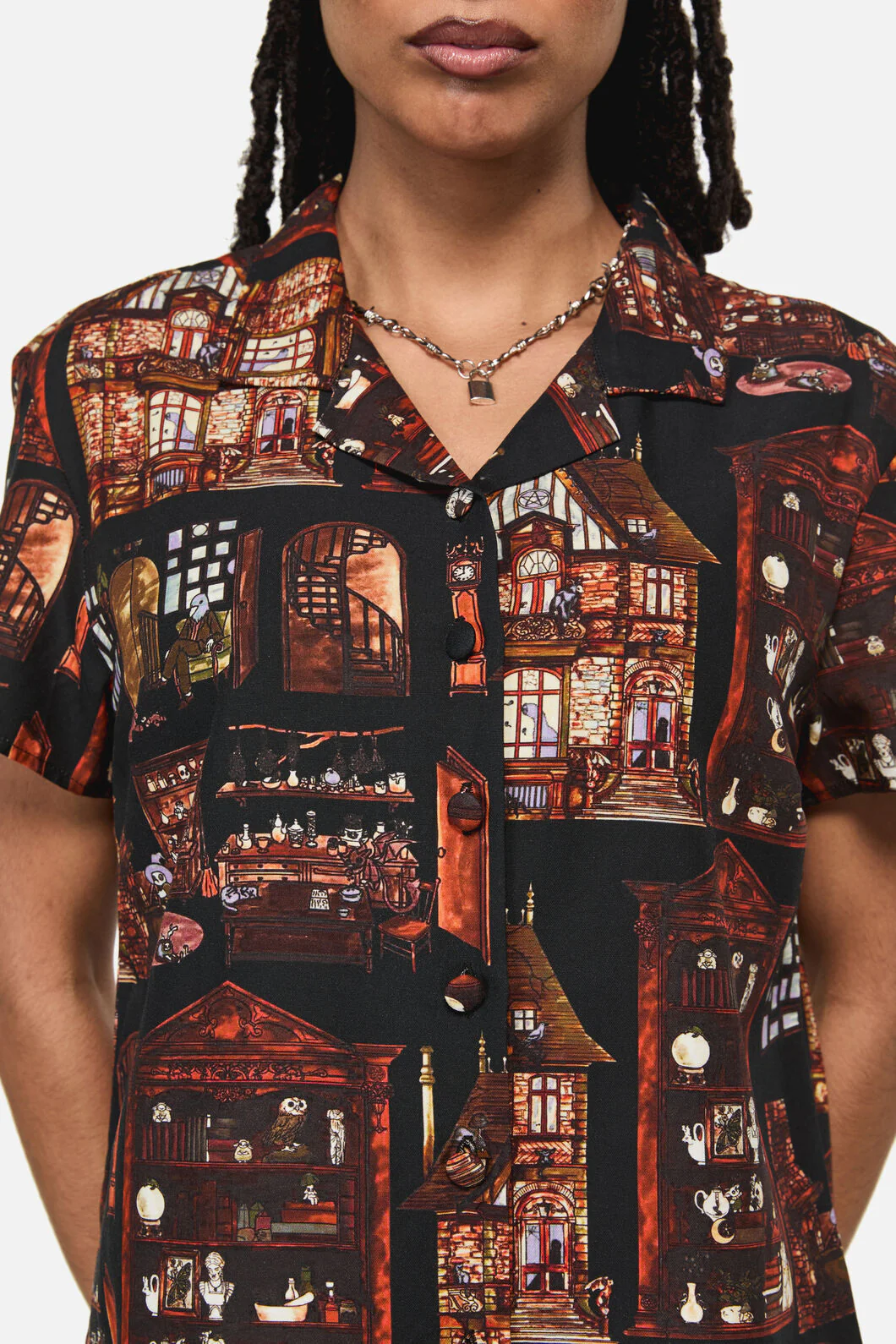Covenstead Goth Print Blouse - Image 2