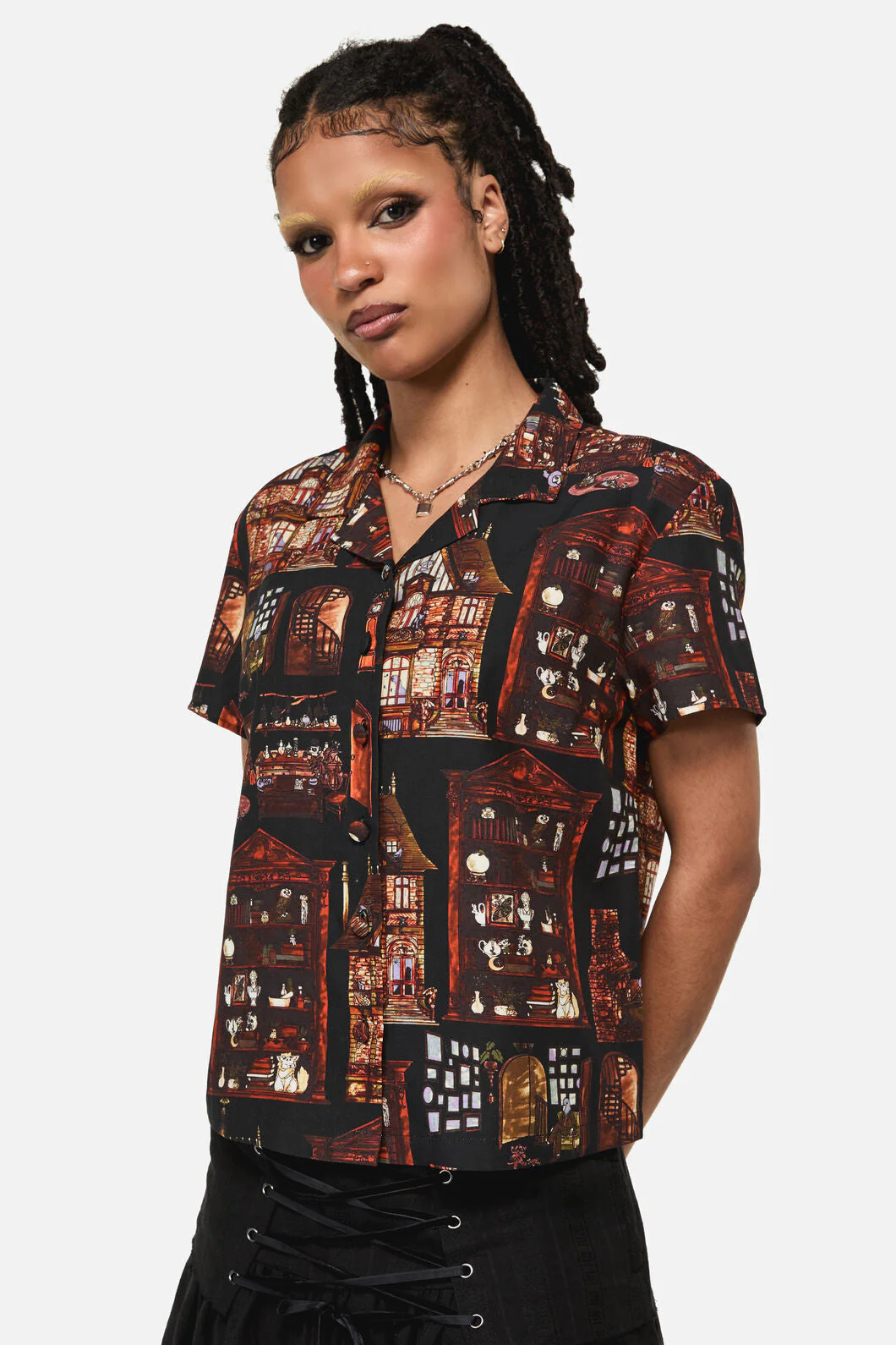 Covenstead Goth Print Blouse - Image 3