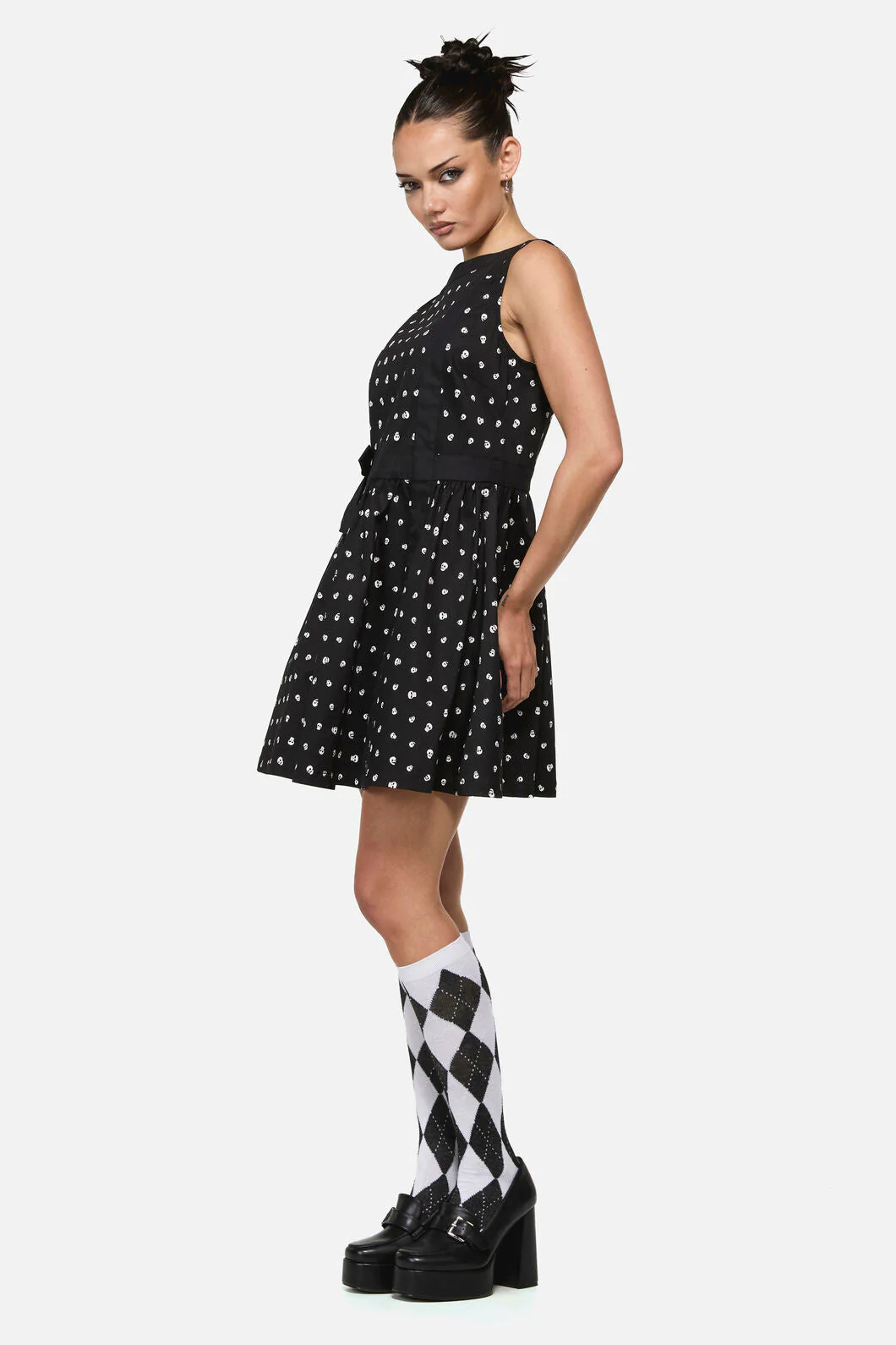 Cranium Goth Mini Dress - Image 4
