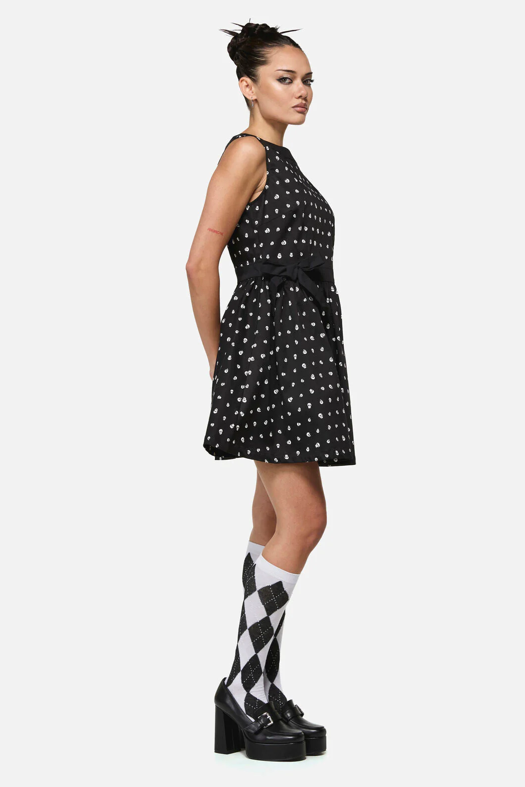 Cranium Goth Mini Dress - Image 6