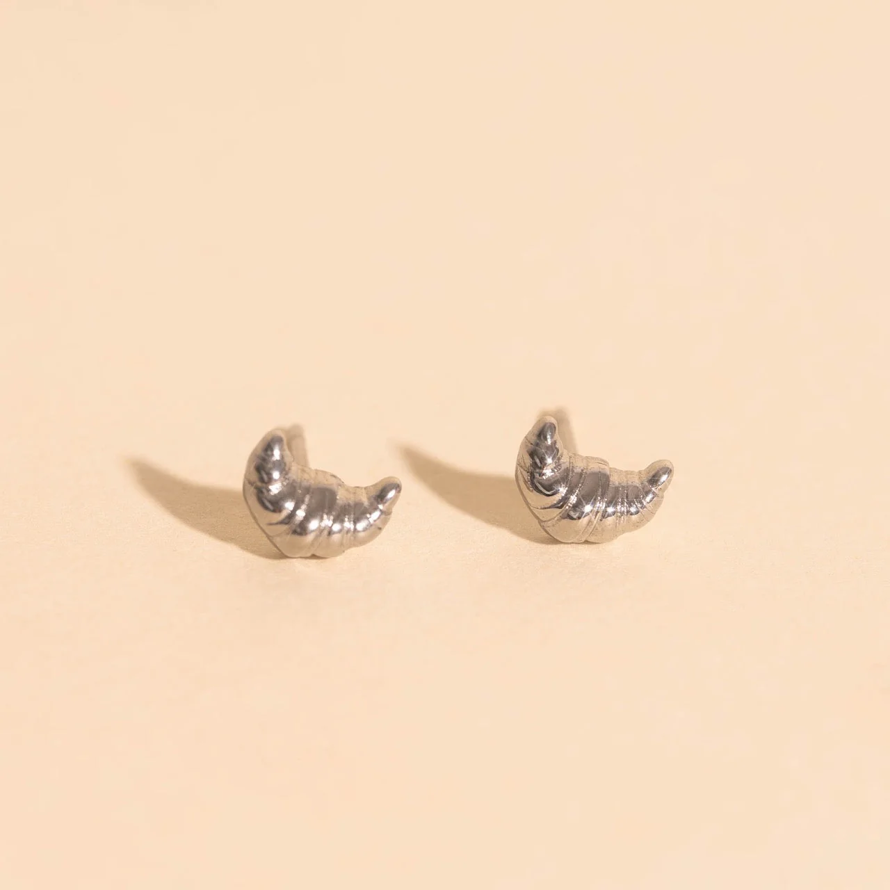 Croissant Stud Earrings - Image 2