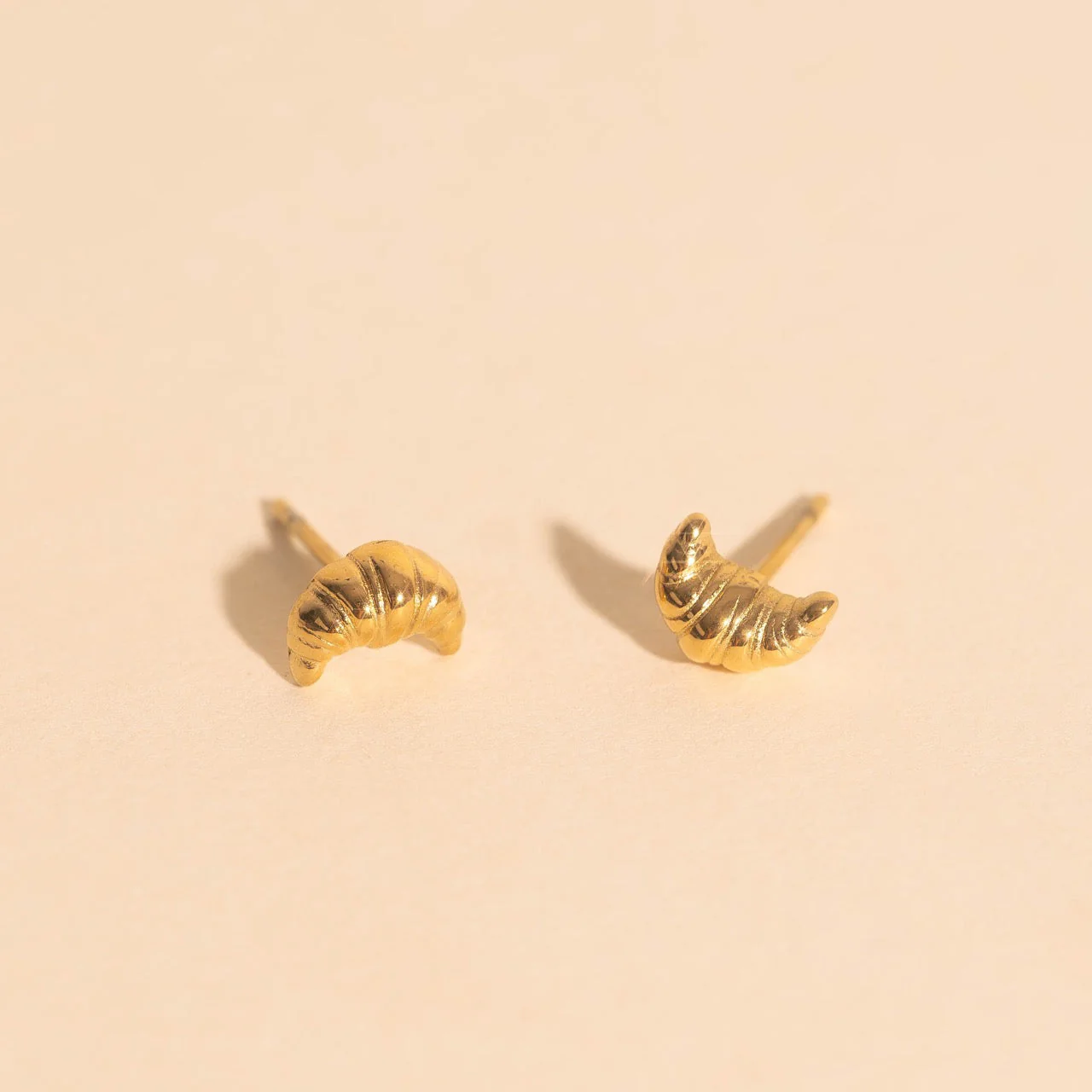 Croissant Stud Earrings - Image 3