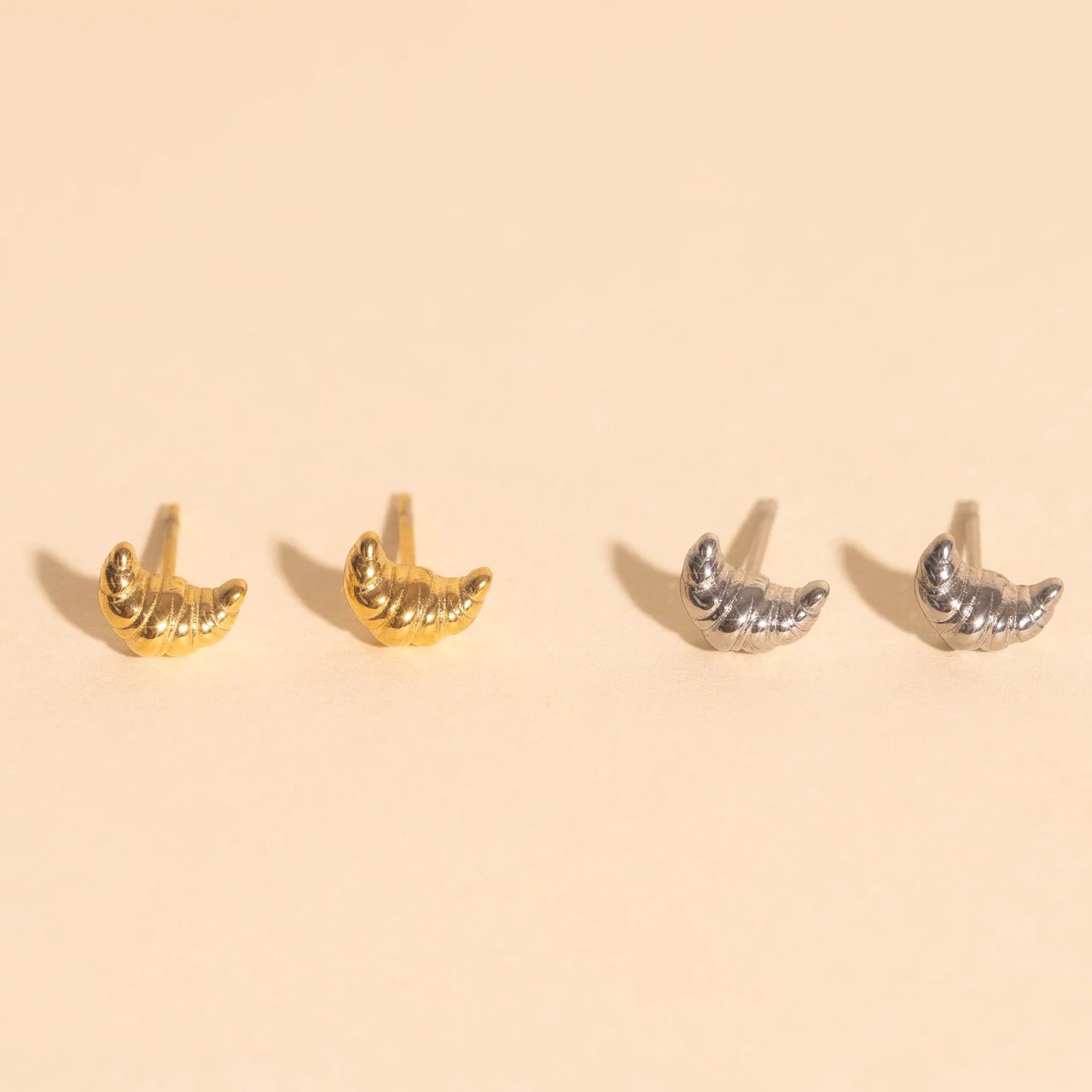 Croissant Stud Earrings - Image 6