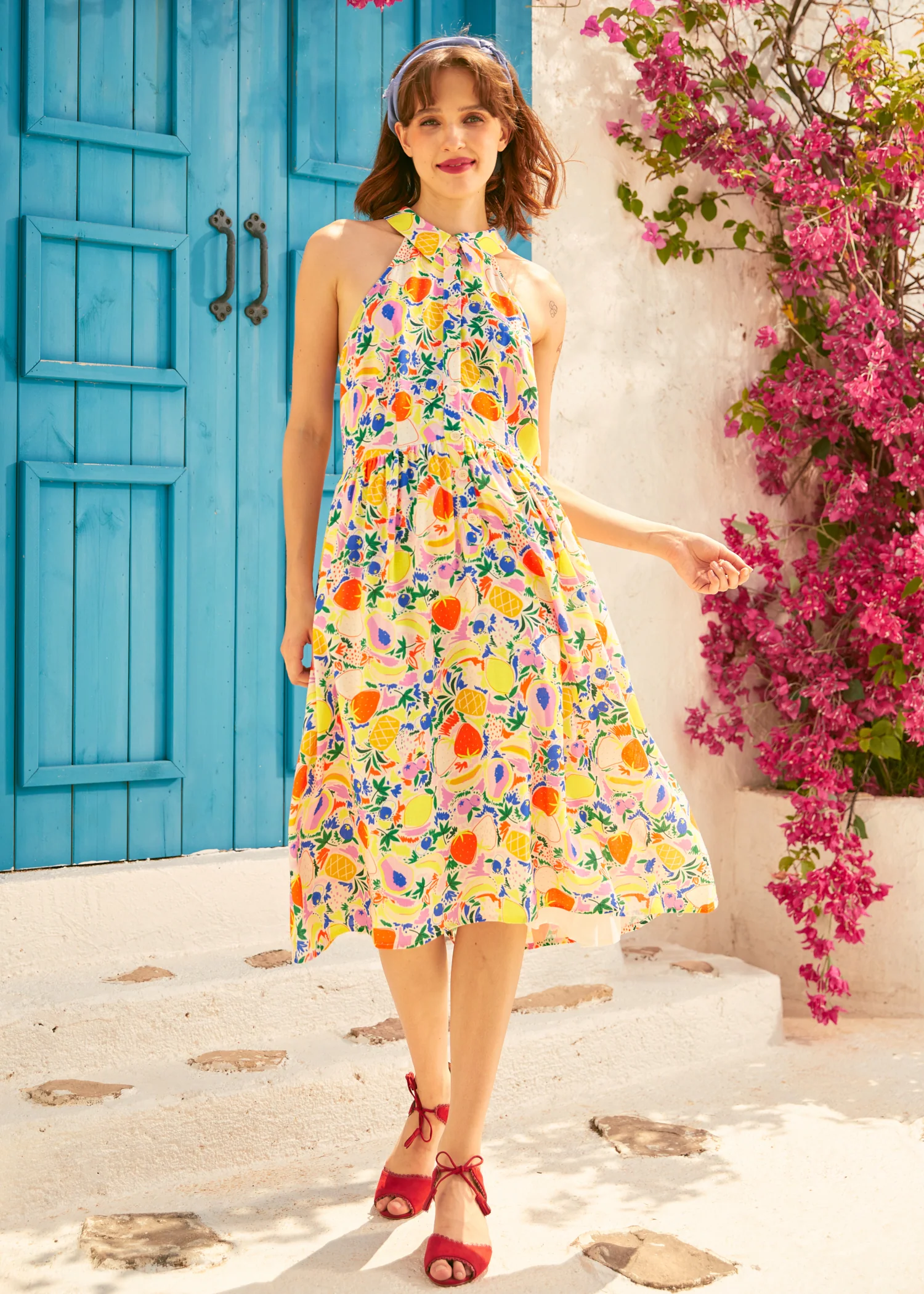 Cutaway Shirt Fit & Flare Dress - Image 4