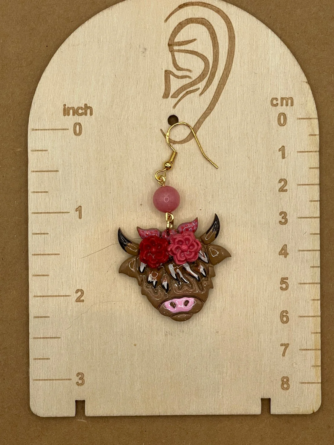 Cutie Highland Cow Earrings - Image 2