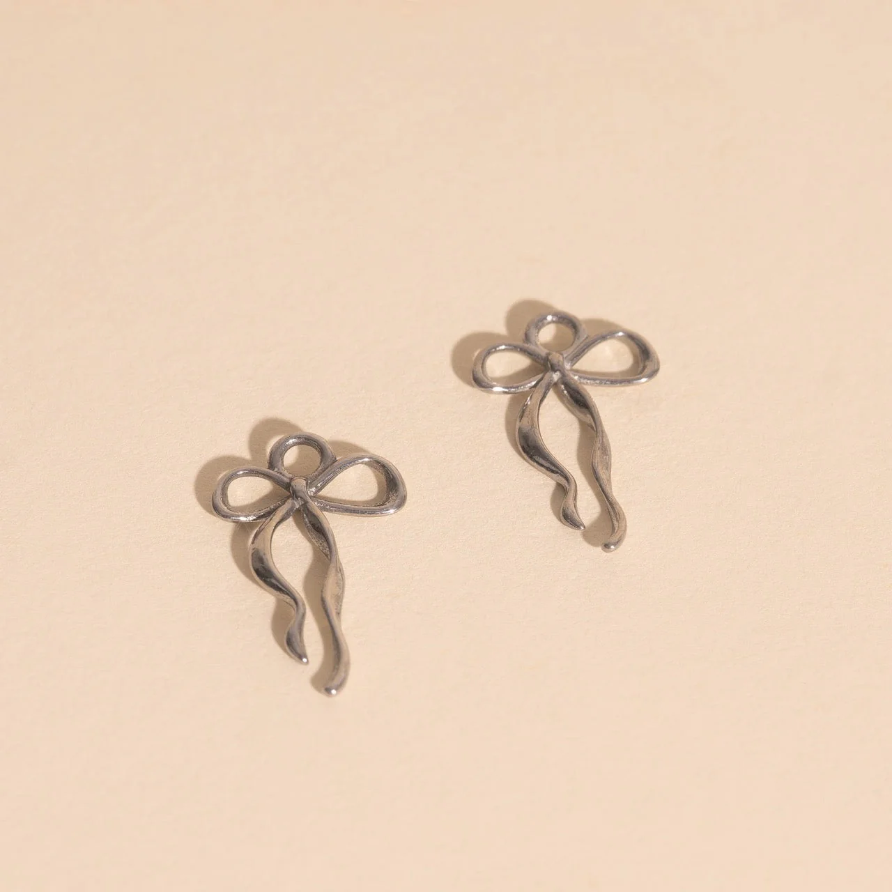 Dainty Bow Huggie Hoop Charms