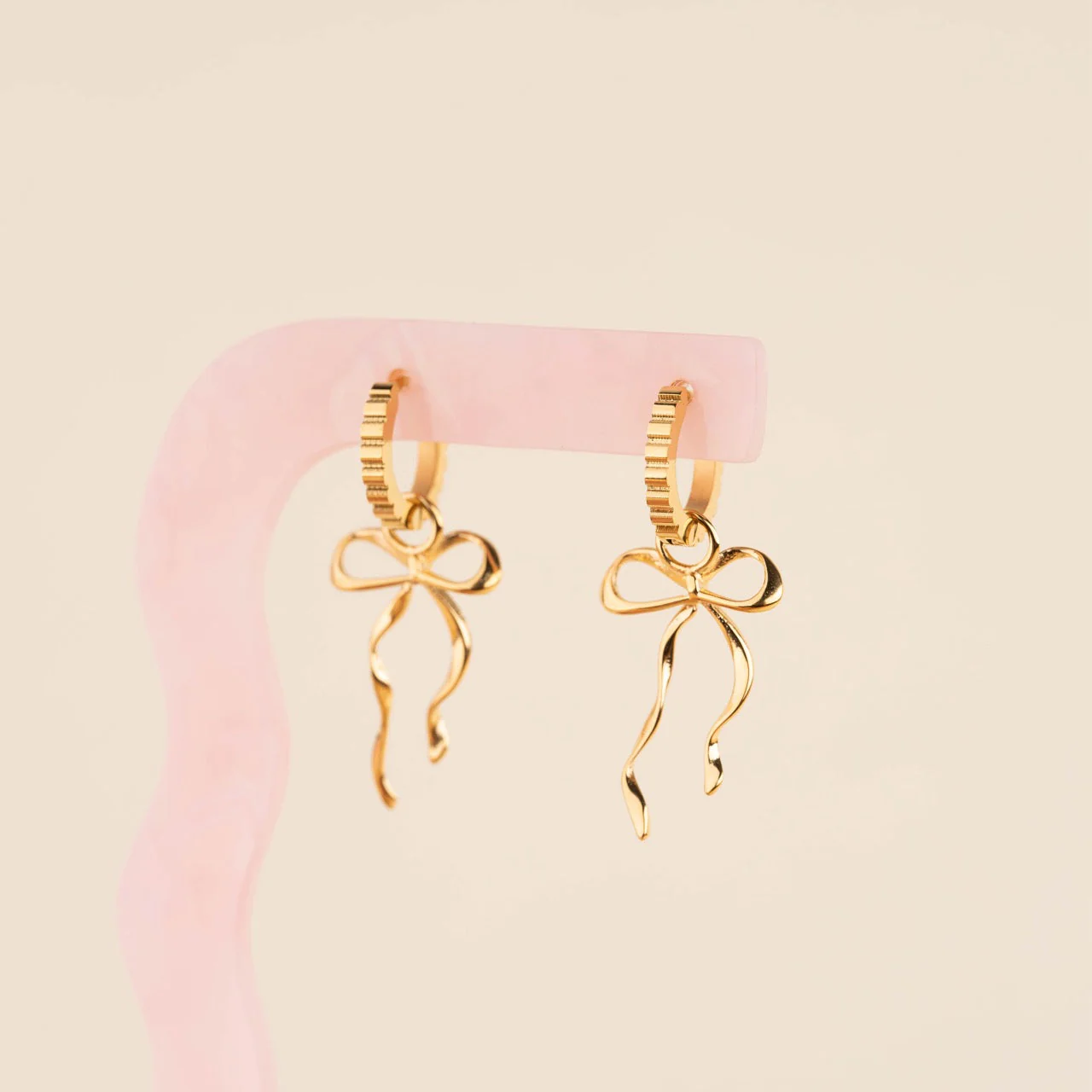 Dainty Bow Huggie Hoop Charms - Image 7