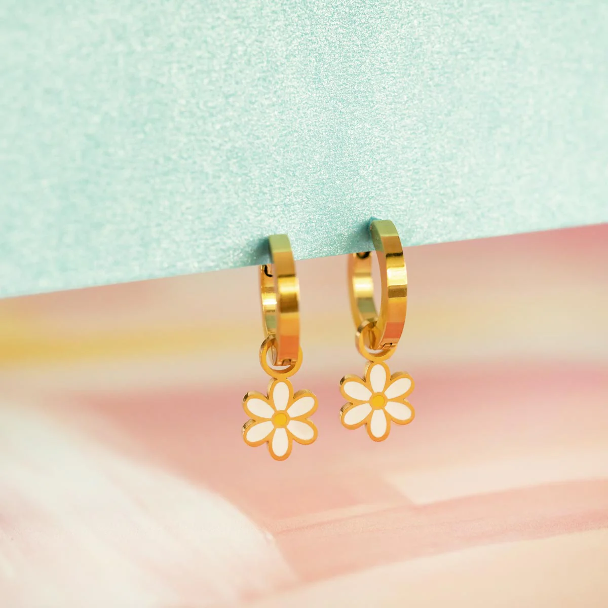Daisy Huggie Hoop Charms