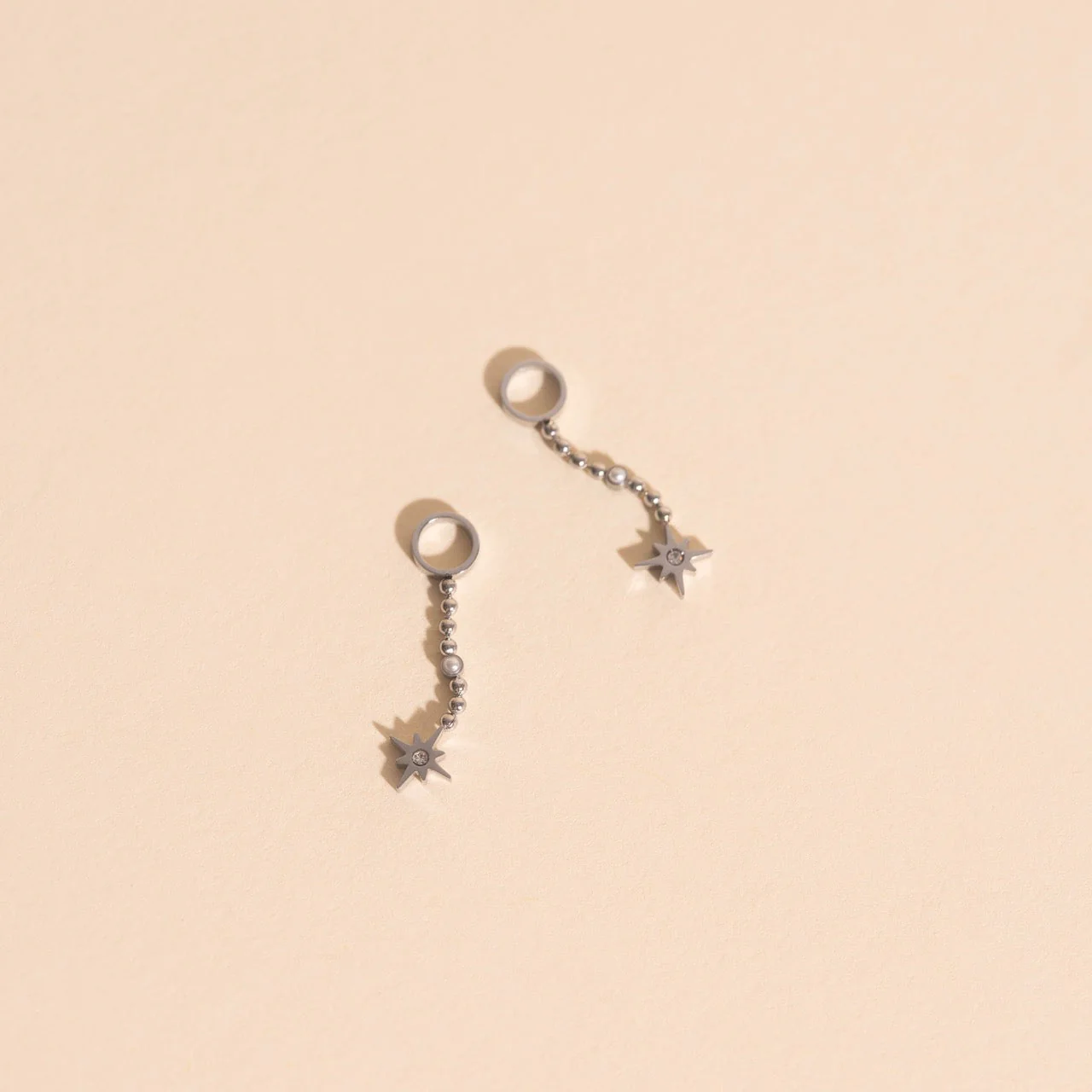 Dangle Starburst Huggie Hoop Charms