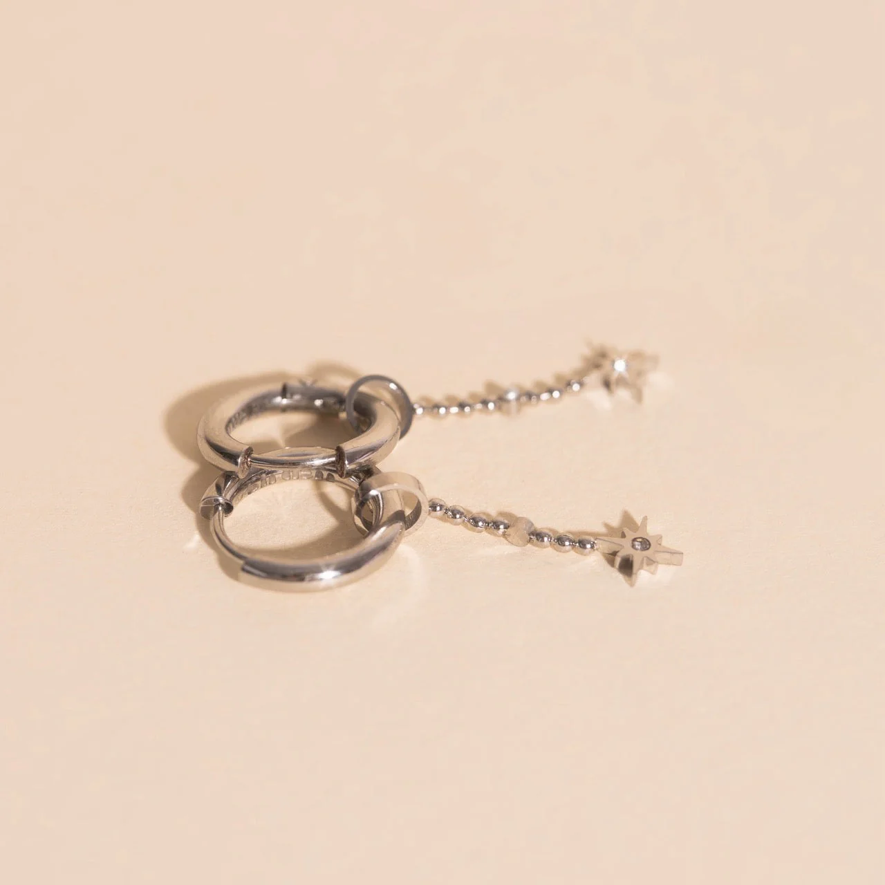 Dangle Starburst Huggie Hoop Charms - Image 2