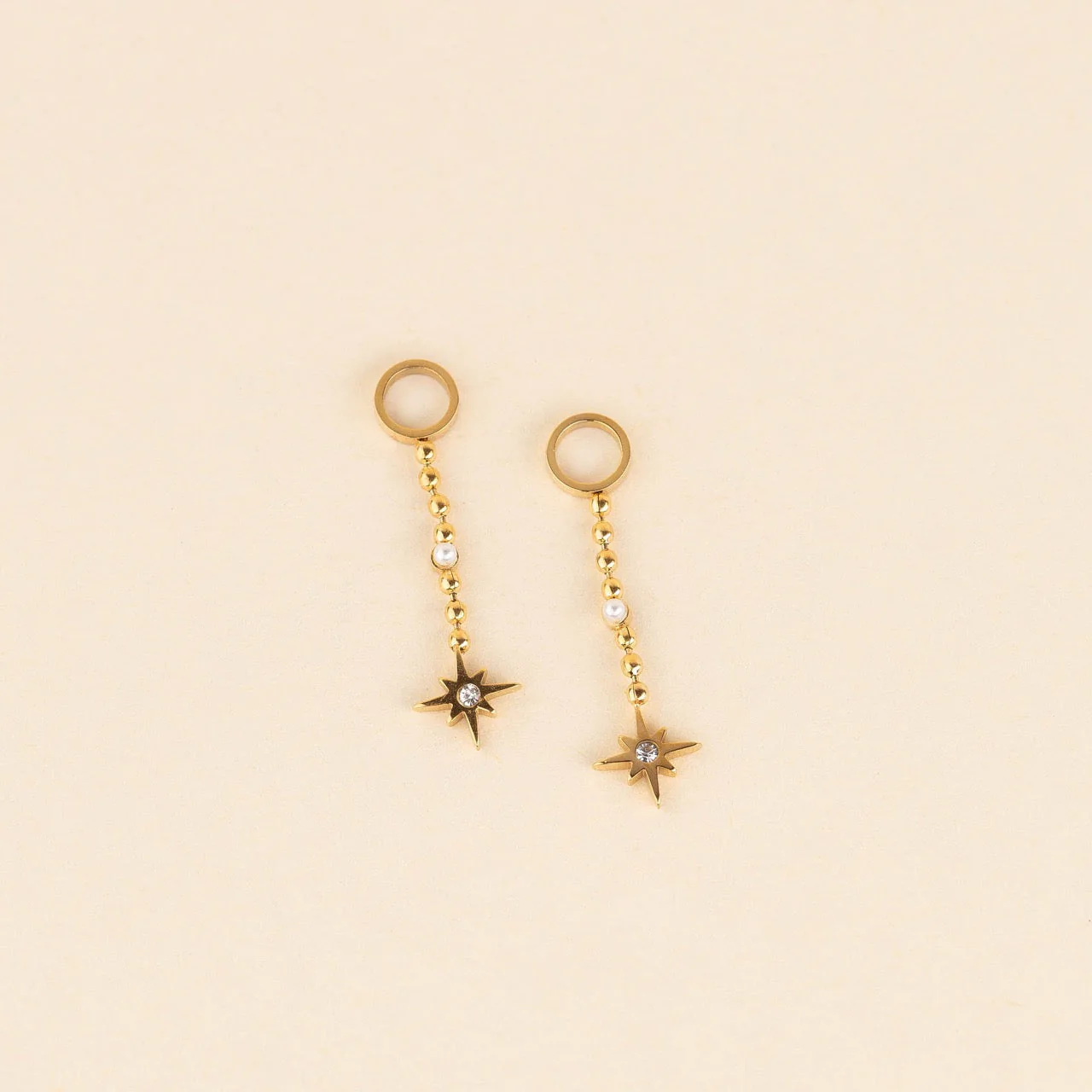 Dangle Starburst Huggie Hoop Charms - Image 3
