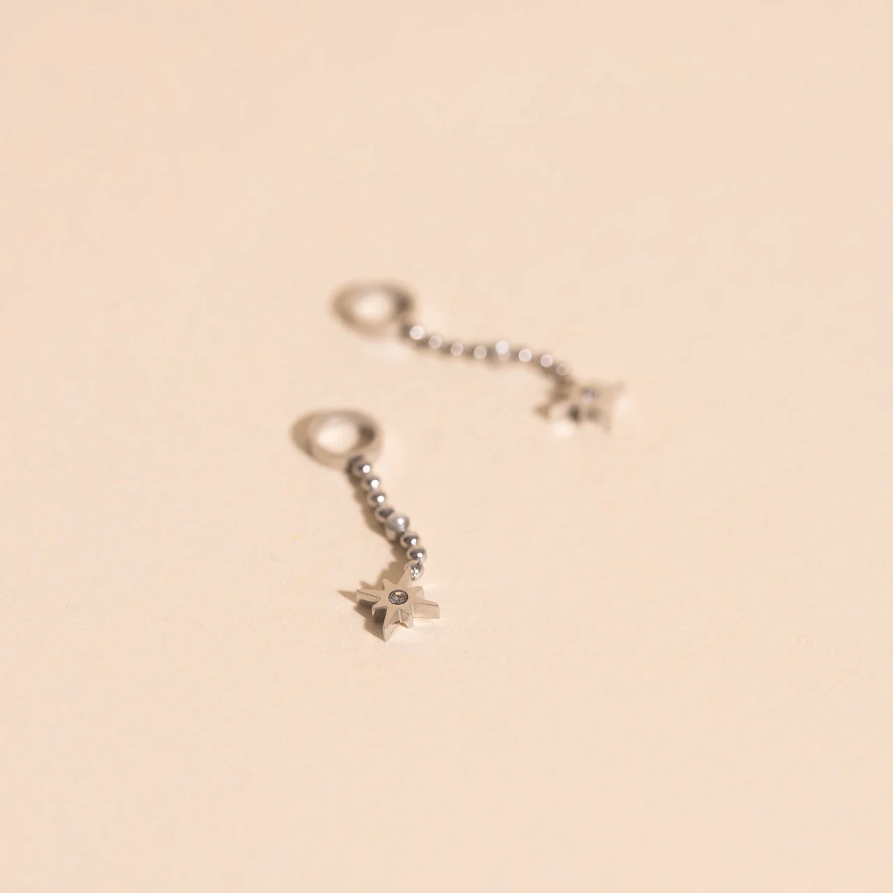 Dangle Starburst Huggie Hoop Charms - Image 4