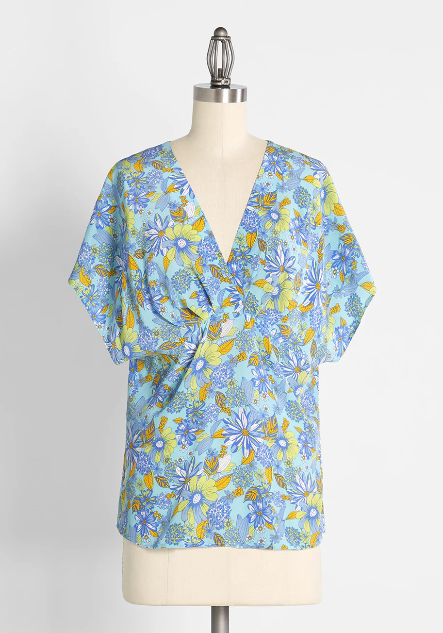 Day Vibe Doll Silk Dolman Top (Final Sale)
