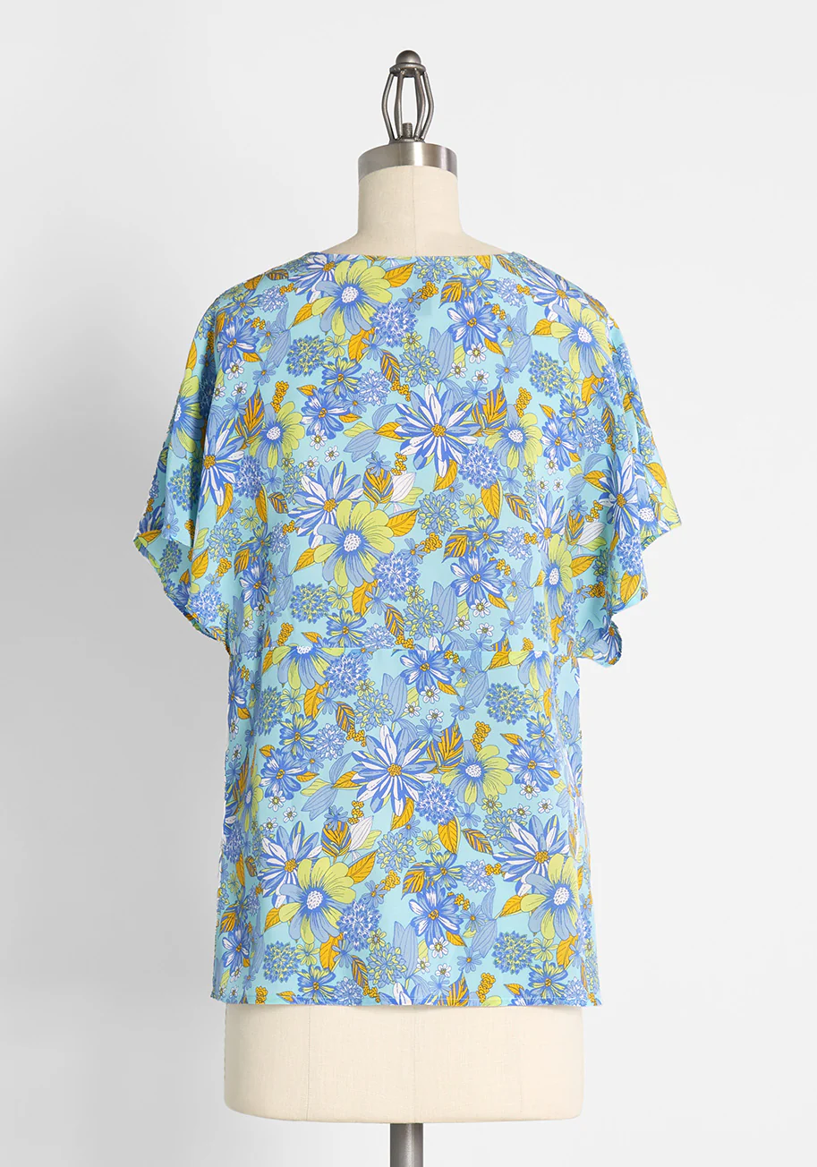 Day Vibe Doll Silk Dolman Top (Final Sale) - Image 2