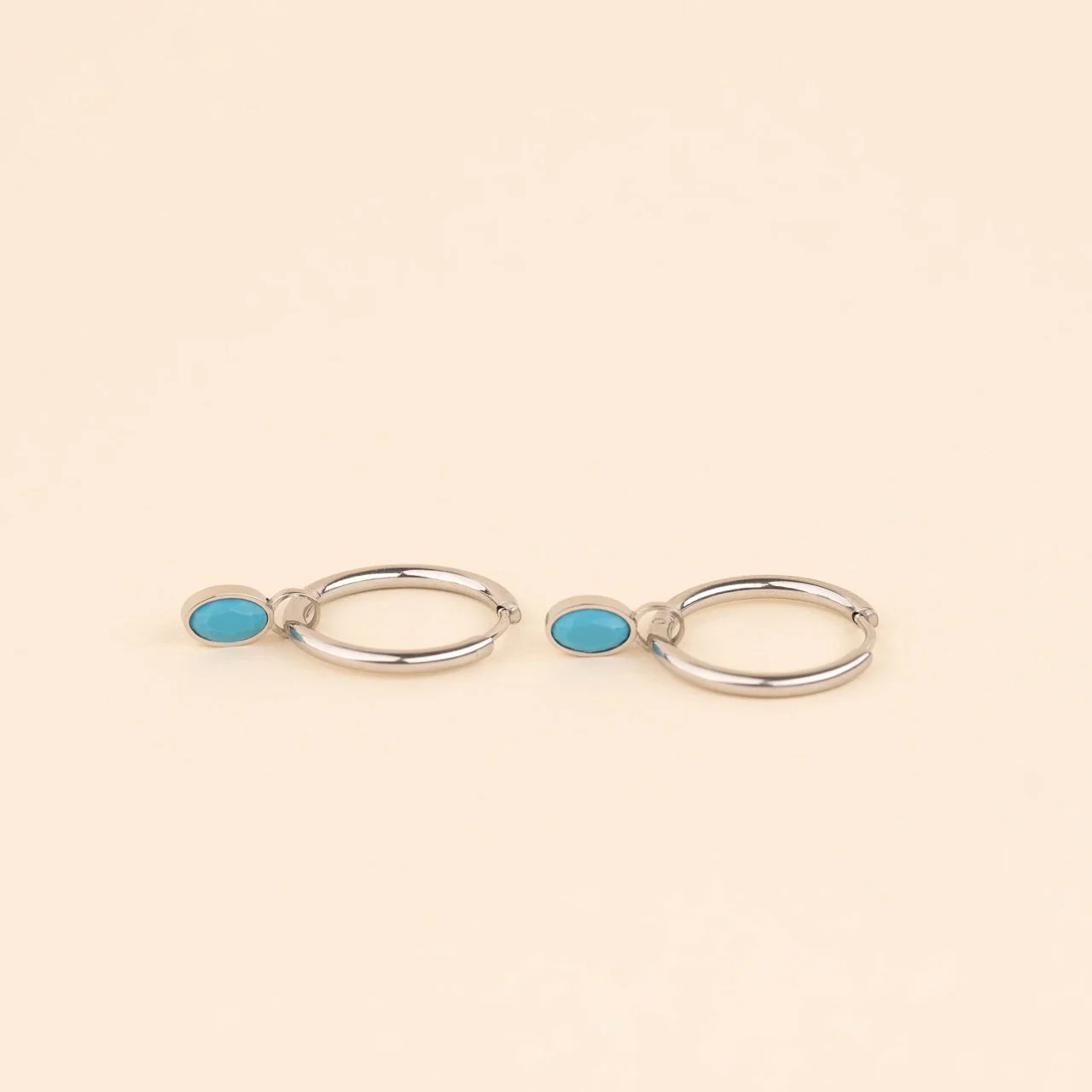 December Birthstone Huggie Hoop Charms - Image 5