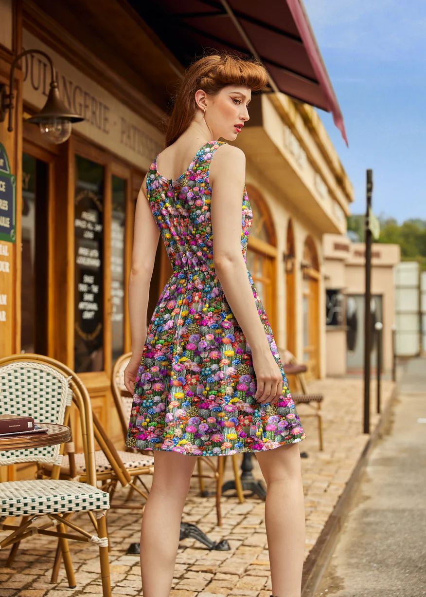 Desert Blooms Shorter Length Fit & Flare Dress - Image 3