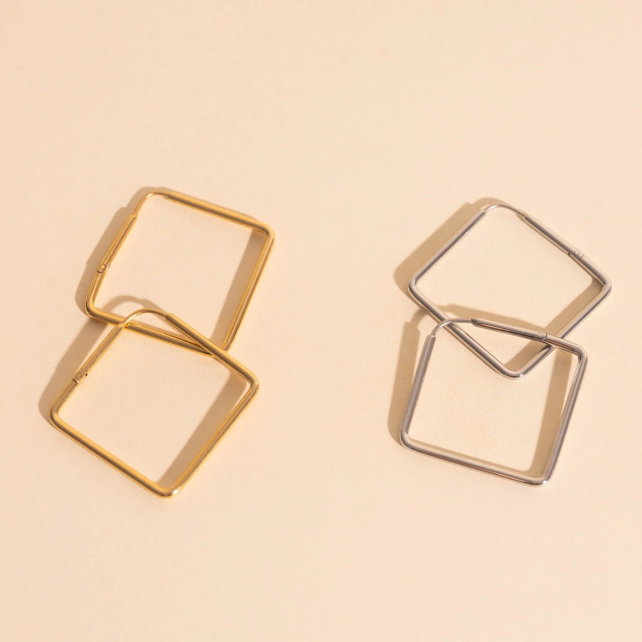 Diamond Rounded Huggie Hoop Earrings - Image 15