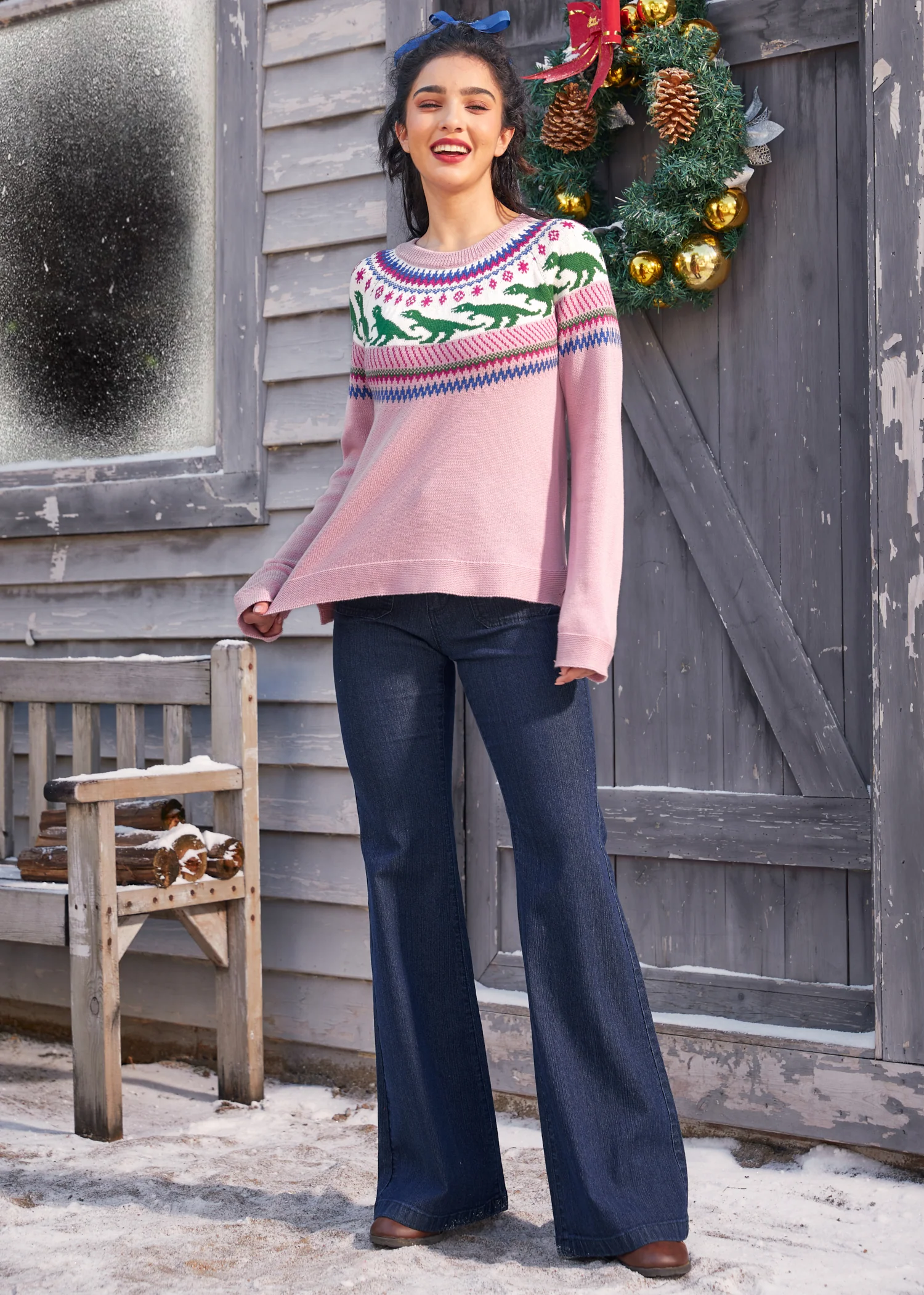 Retro Charm Raglan Sweater - Image 4