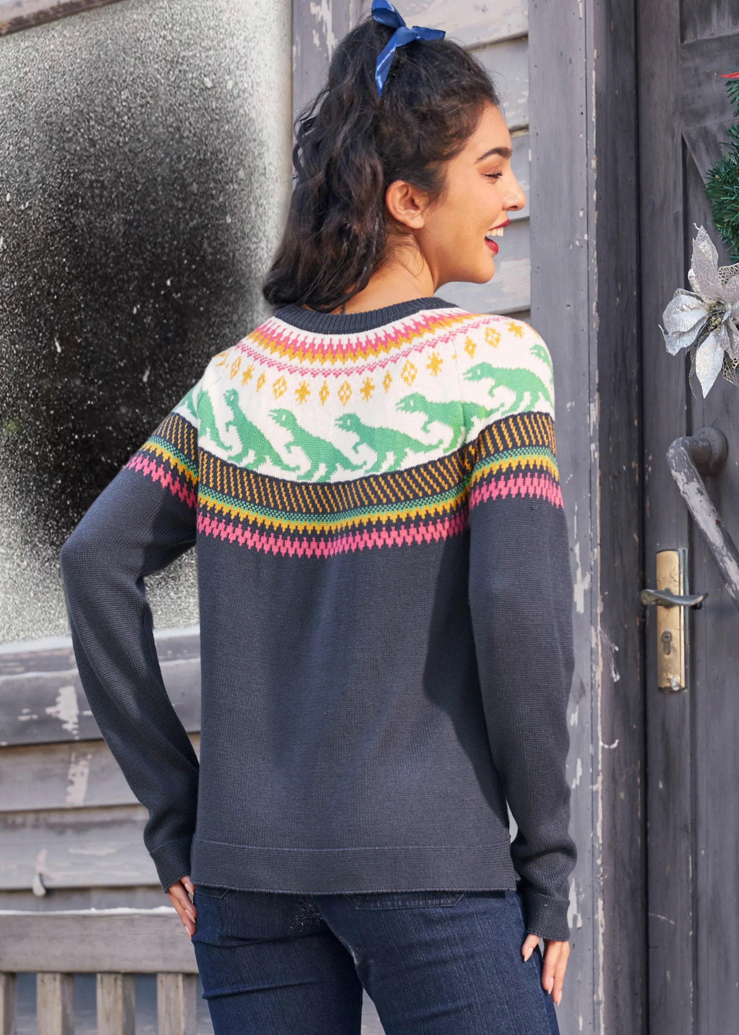 Retro Charm Raglan Sweater - Image 5