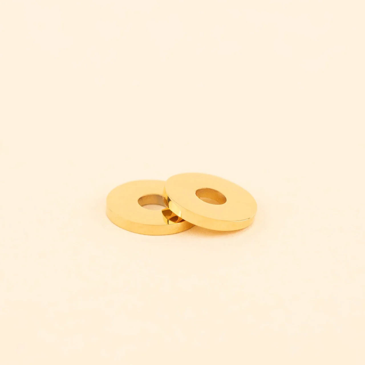 Disc Rounded Huggie Hoop Charms - Image 3