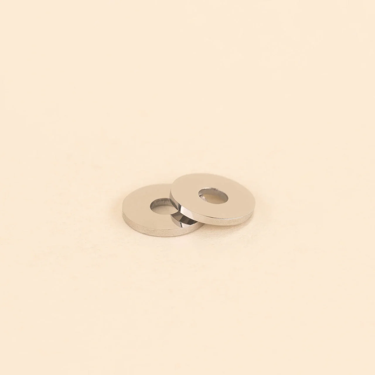 Disc Rounded Huggie Hoop Charms - Image 5