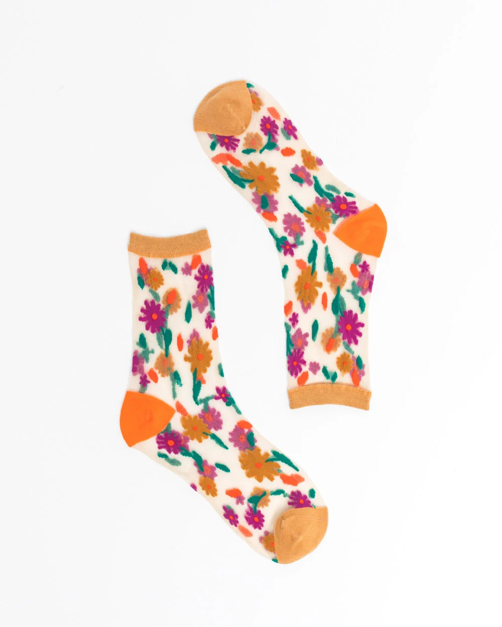 Ditsy Floral Sheer Ankle Sock - Image 2