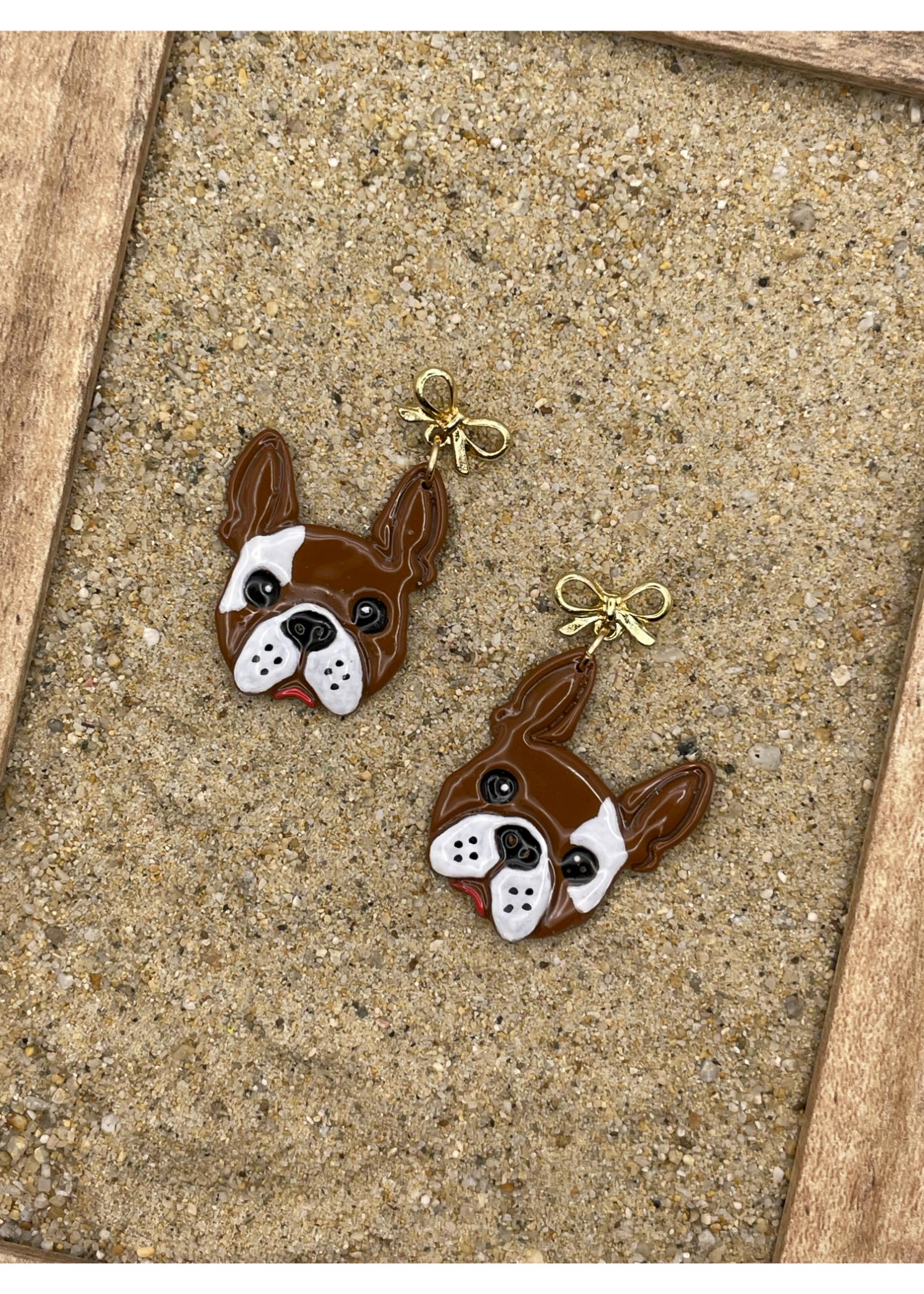 Dog Lover Frenchy Dangle Earrings