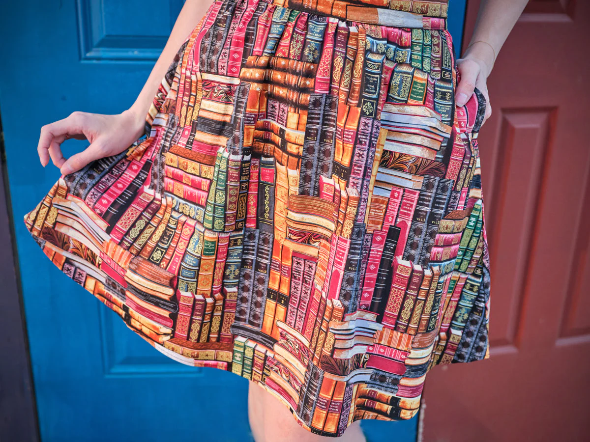 Don't Judge a Book by its Cover A-Line Skirt - Image 2