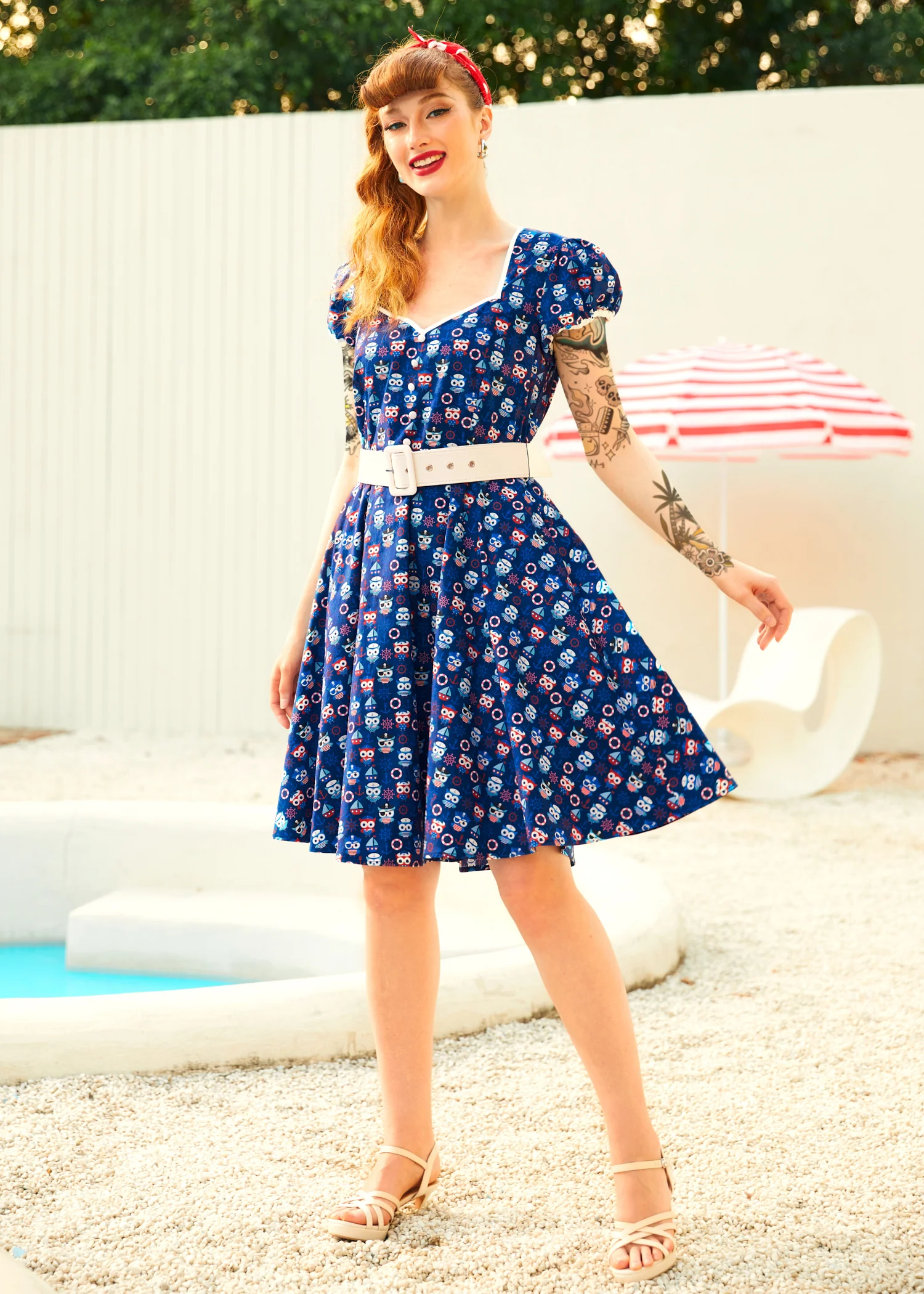 Drive In Delight Fit & Flare Dress - Image 3