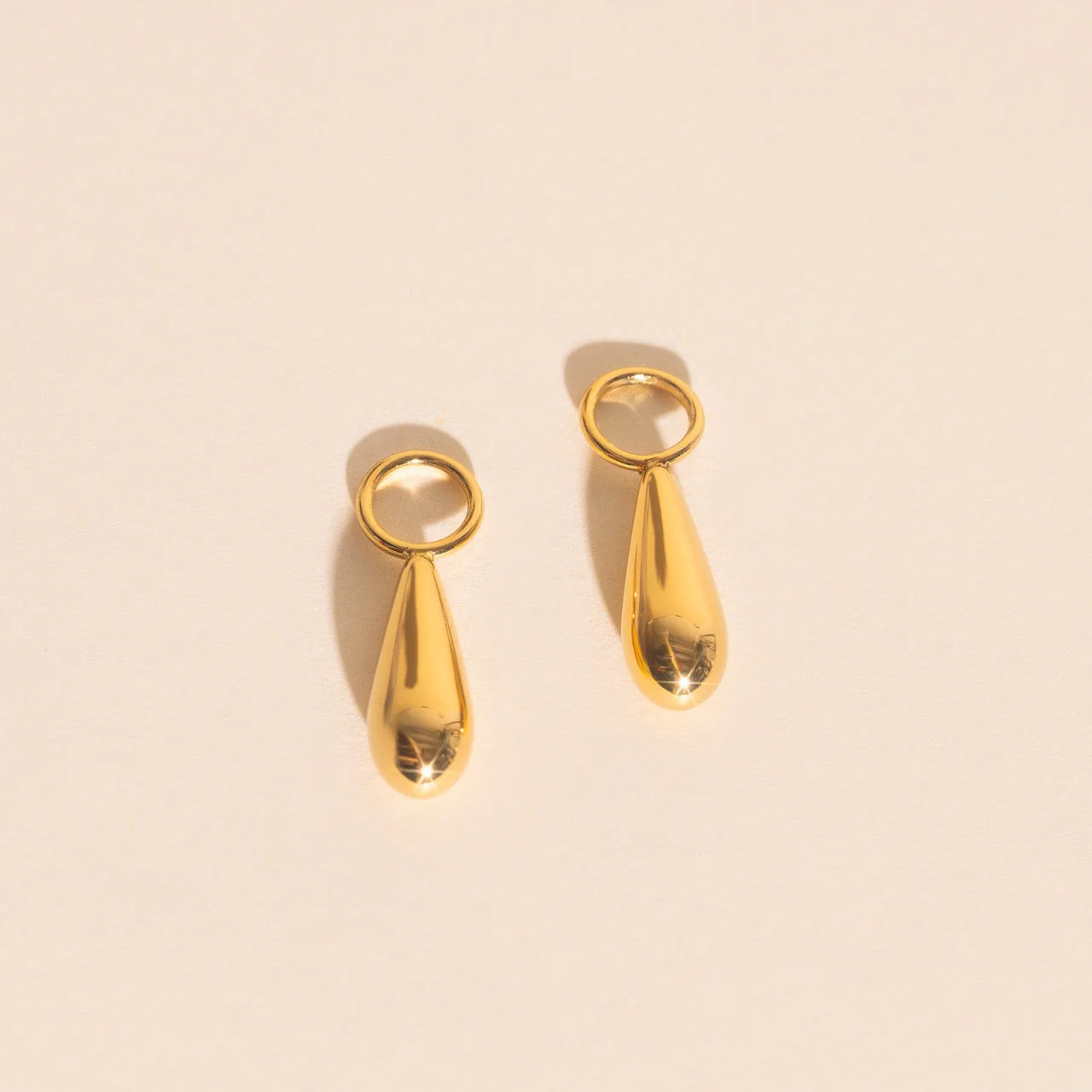 Droplet Chunky Huggie Hoop Charms