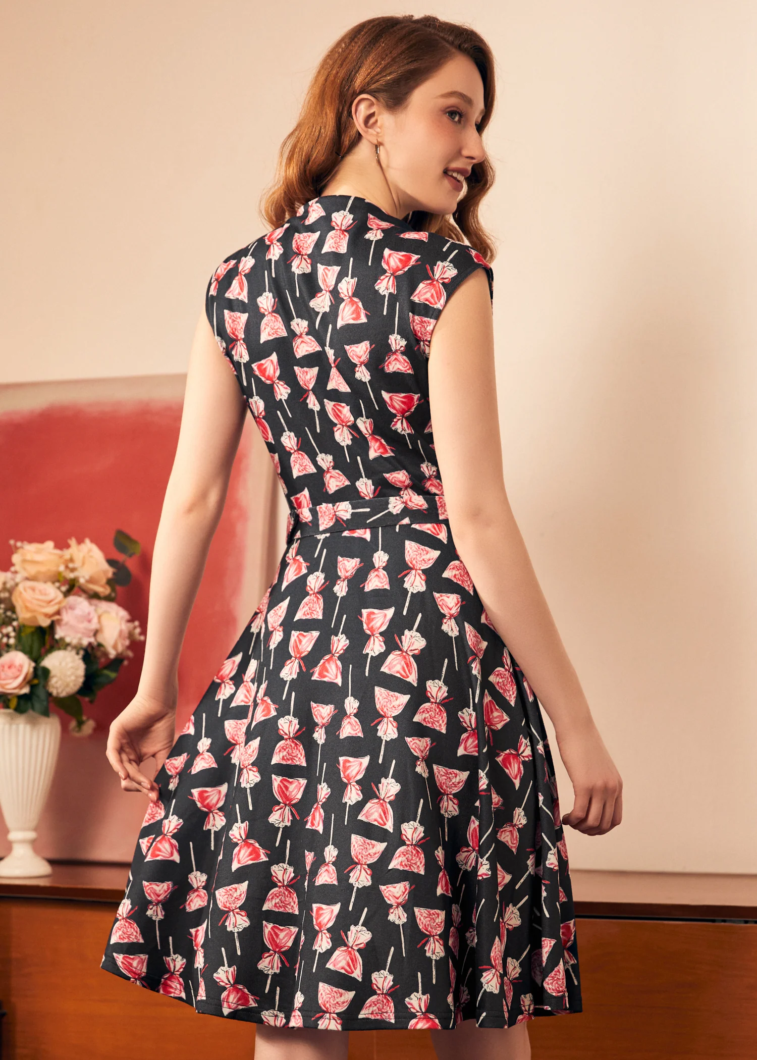 Eclipse Elegance Fit & Flare Dress - Image 5