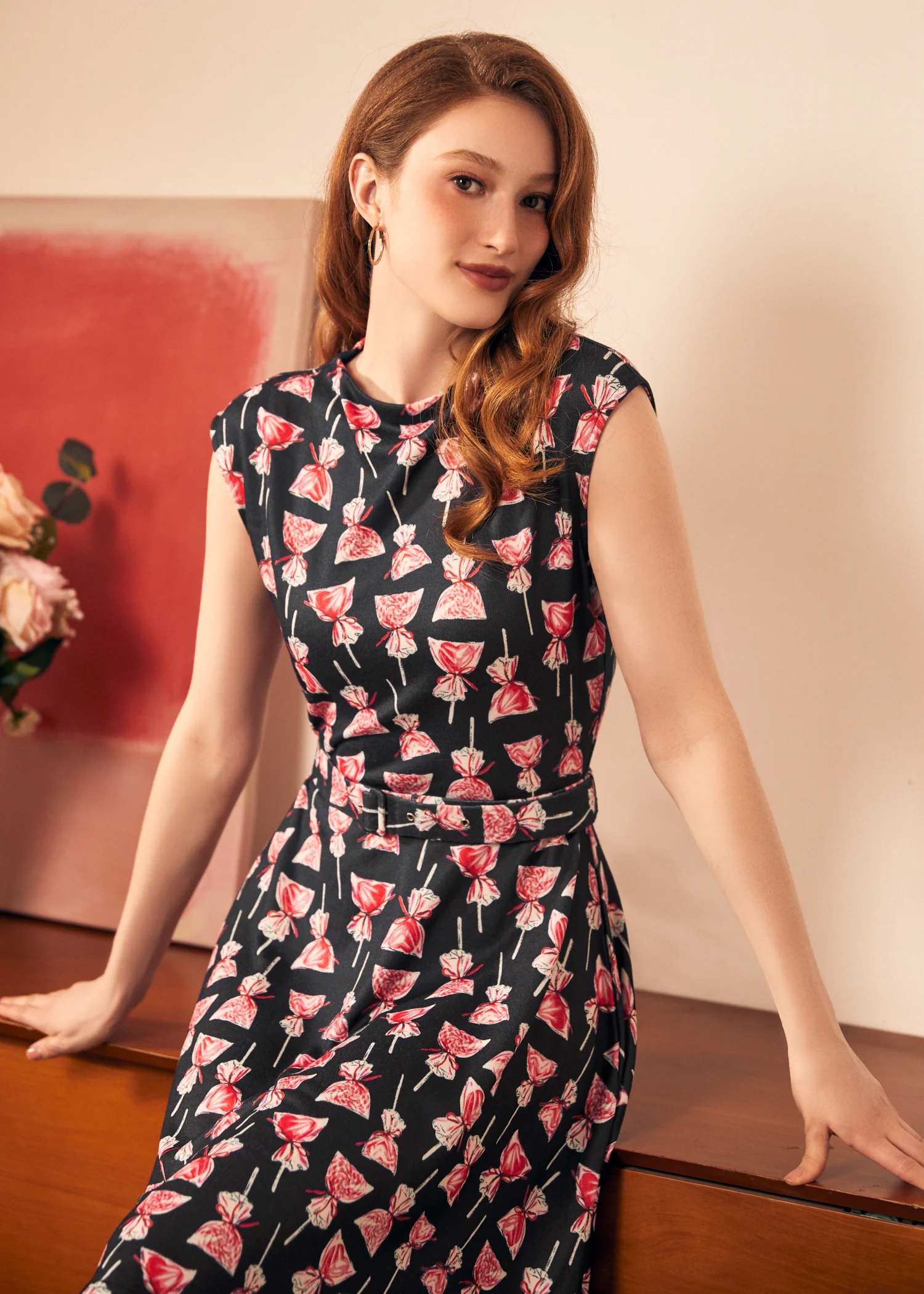 Eclipse Elegance Fit & Flare Dress - Image 6