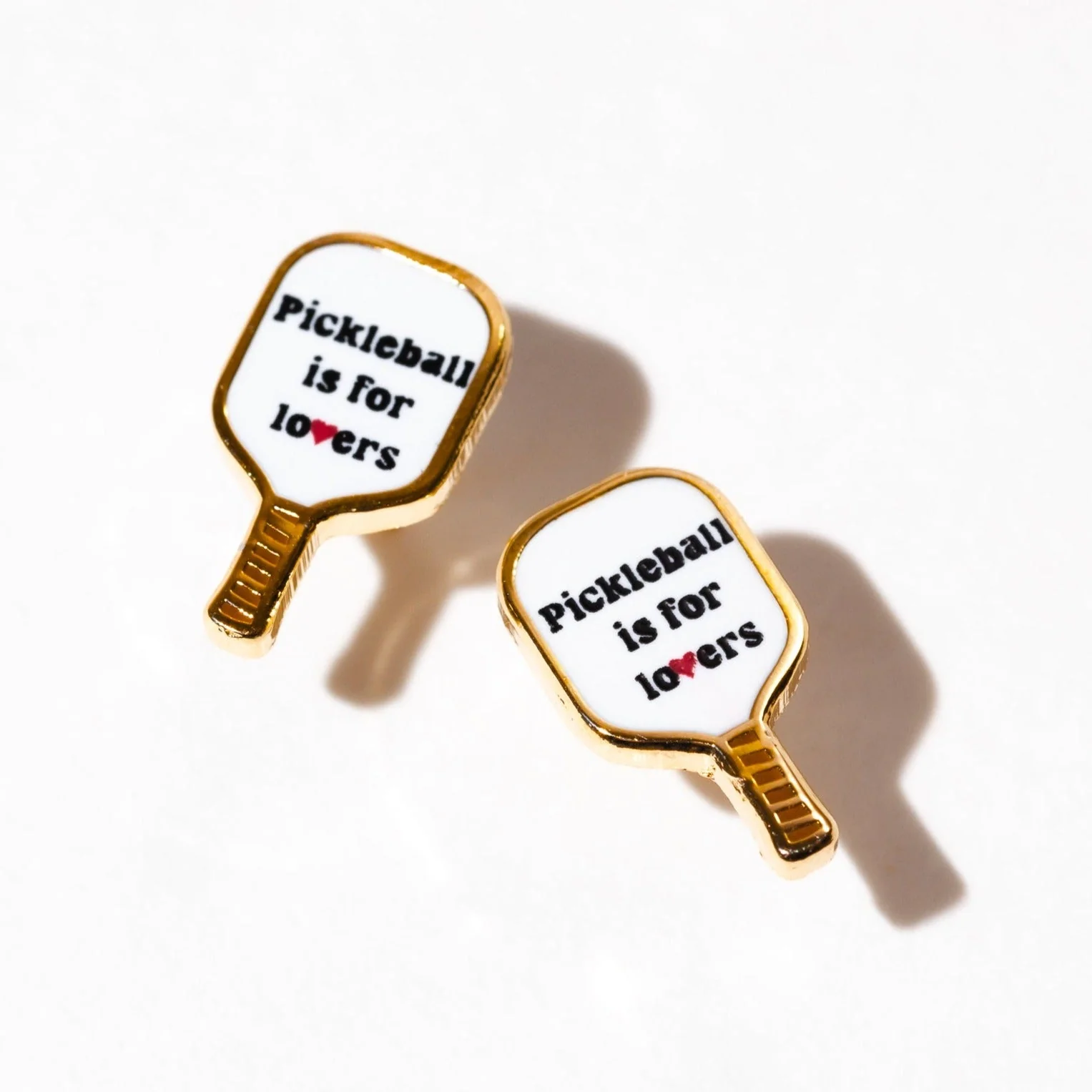 Edgy Pickleball Stud Earrings