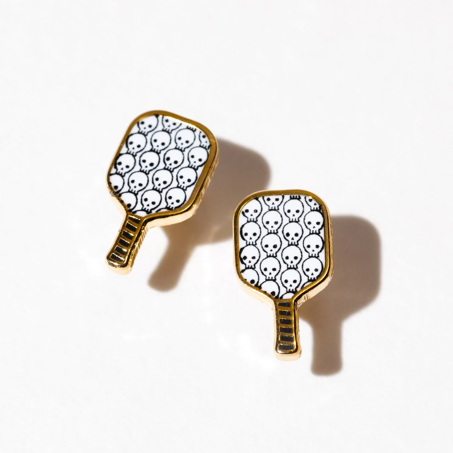 Edgy Pickleball Stud Earrings - Image 2