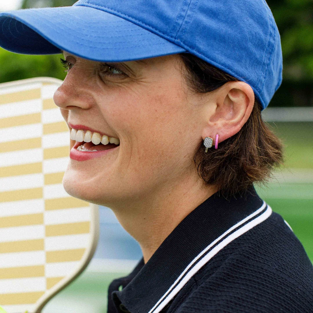 Edgy Pickleball Stud Earrings - Image 5