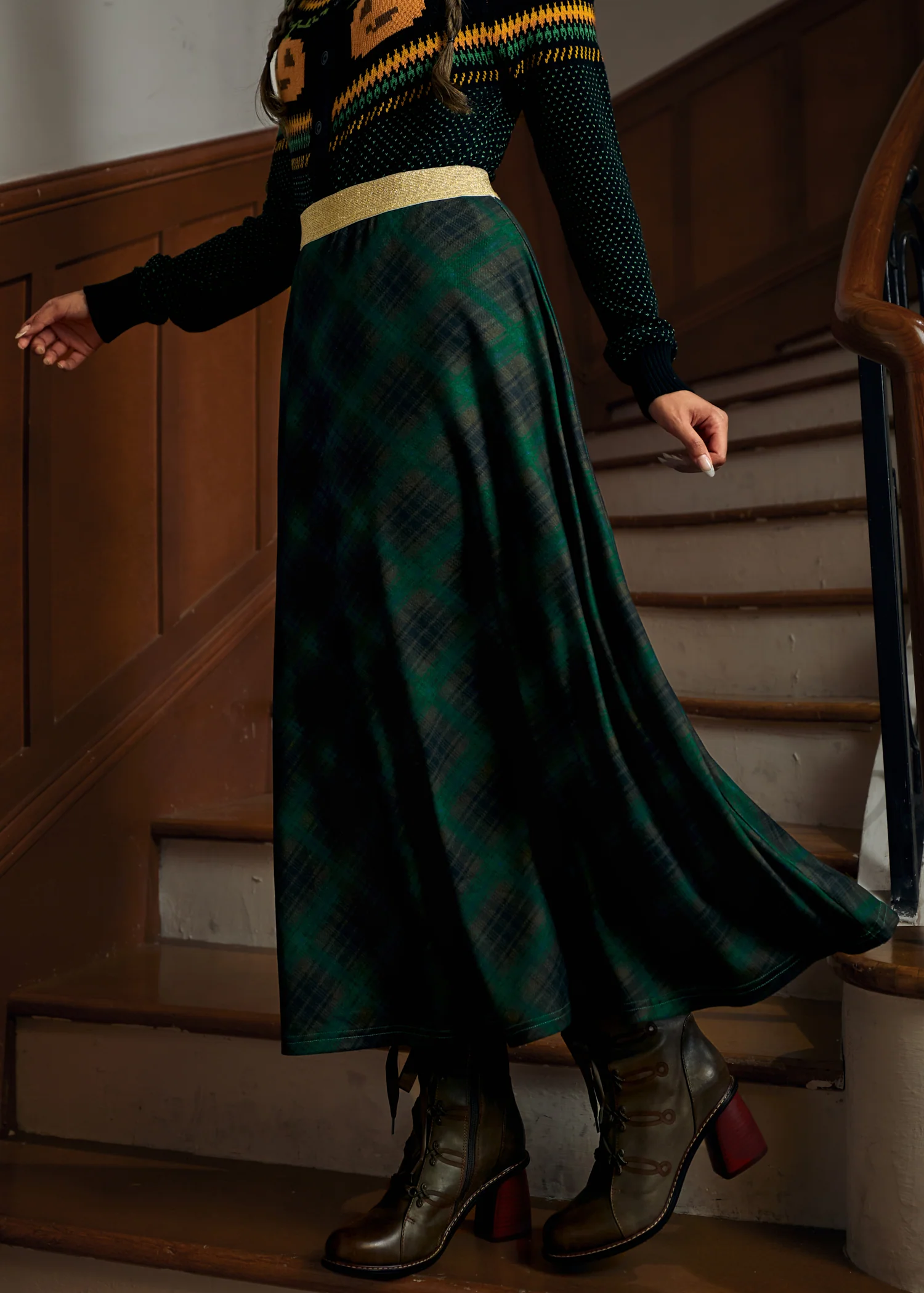 Golden Whispers Maxi Skirt - Image 4
