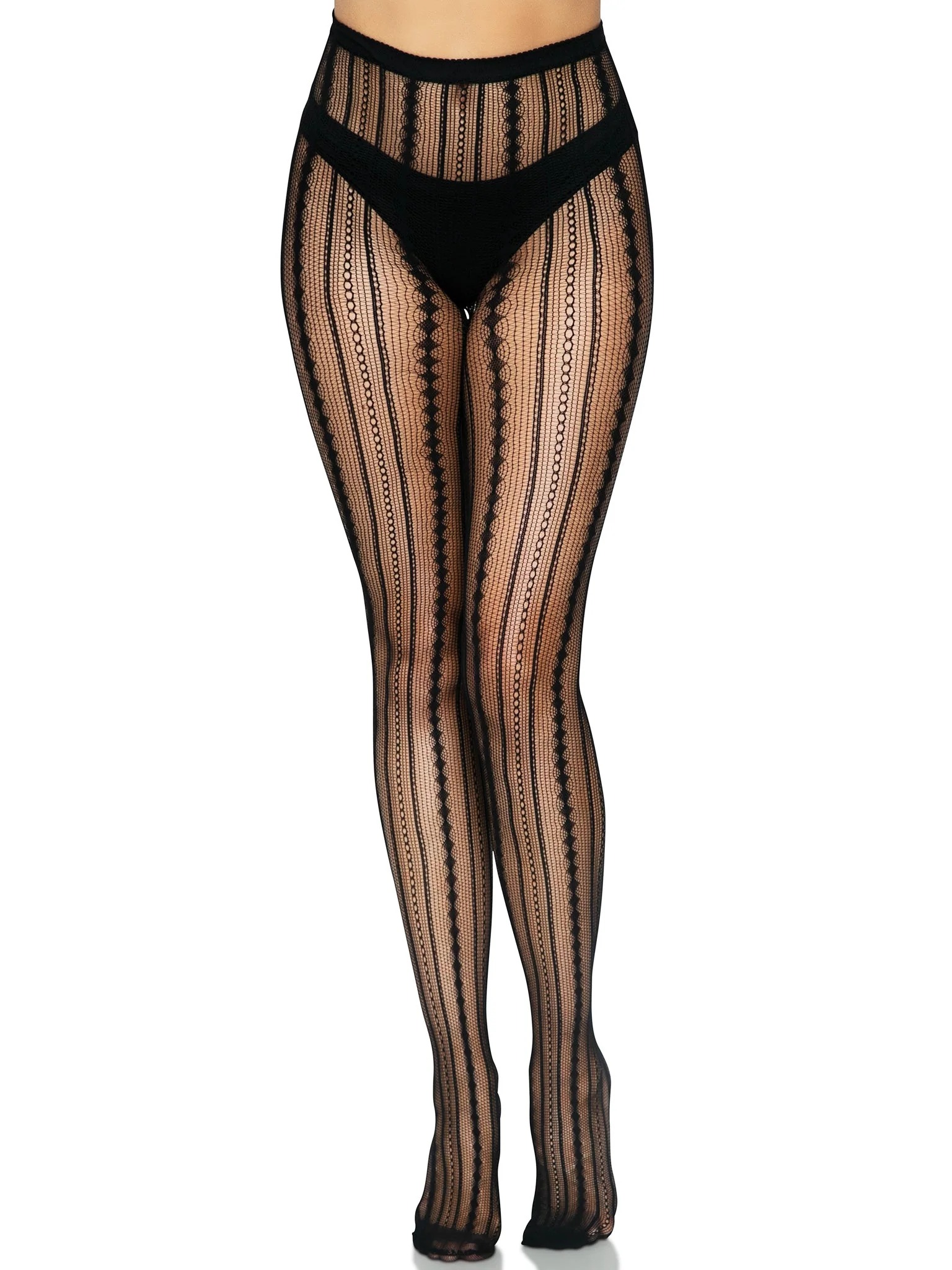 Eve Vintage Pinstripe Net Tights - Image 5