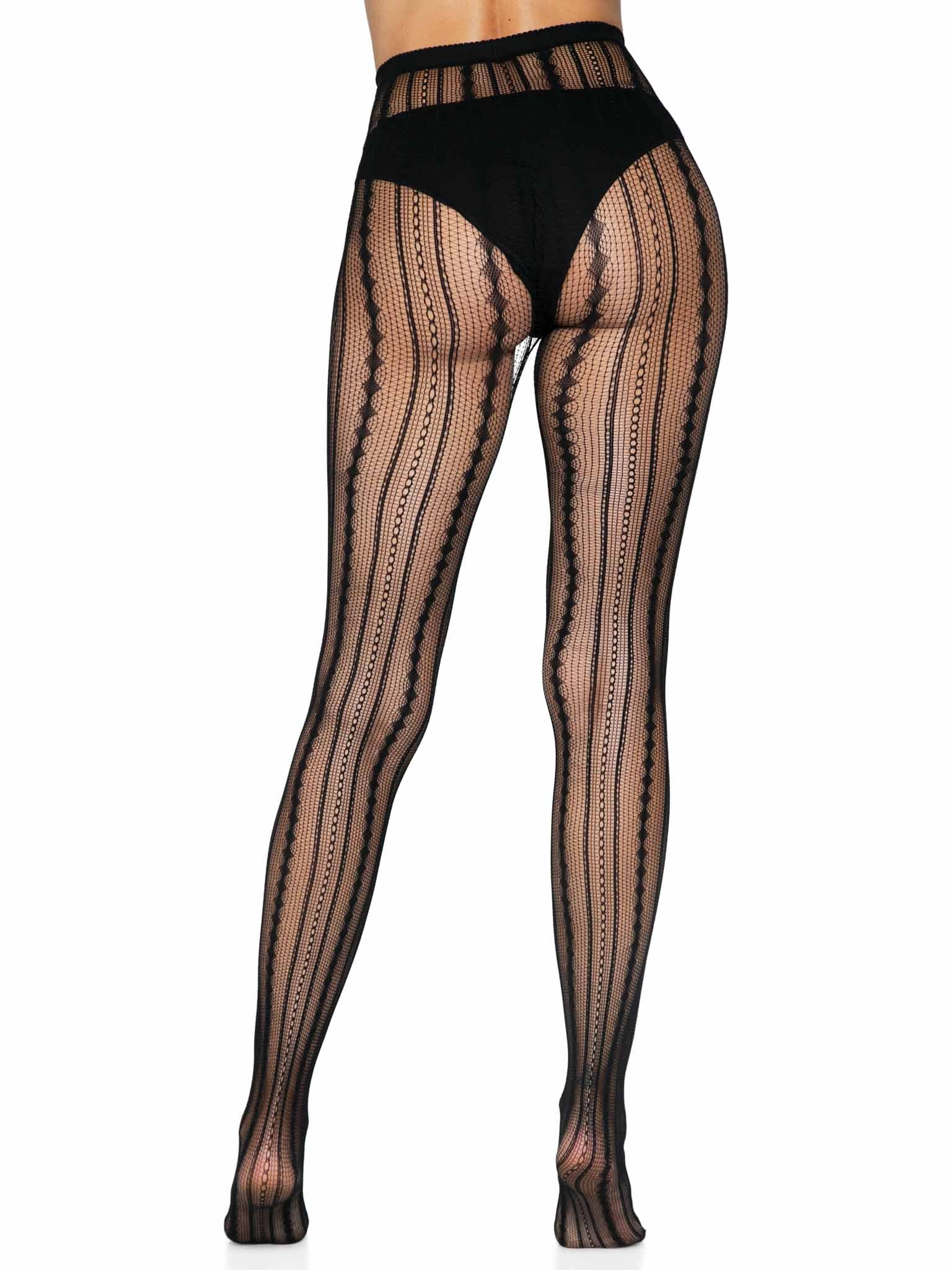Eve Vintage Pinstripe Net Tights - Image 6