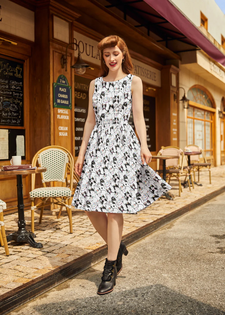 Fabulous Felines Vintage Dress - Image 2