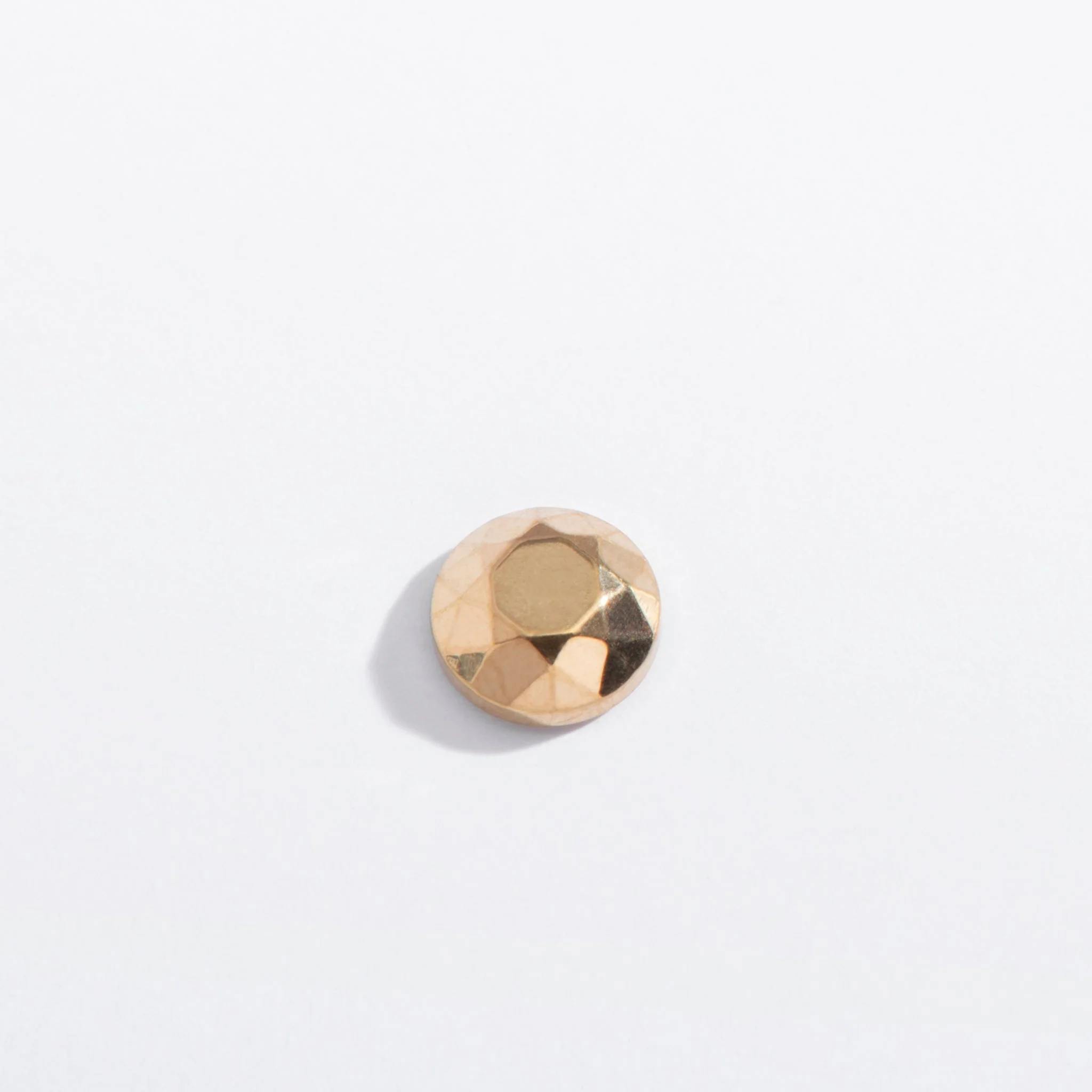 Tiny Faceted Circle Flat Back Stud Earrings - Image 6
