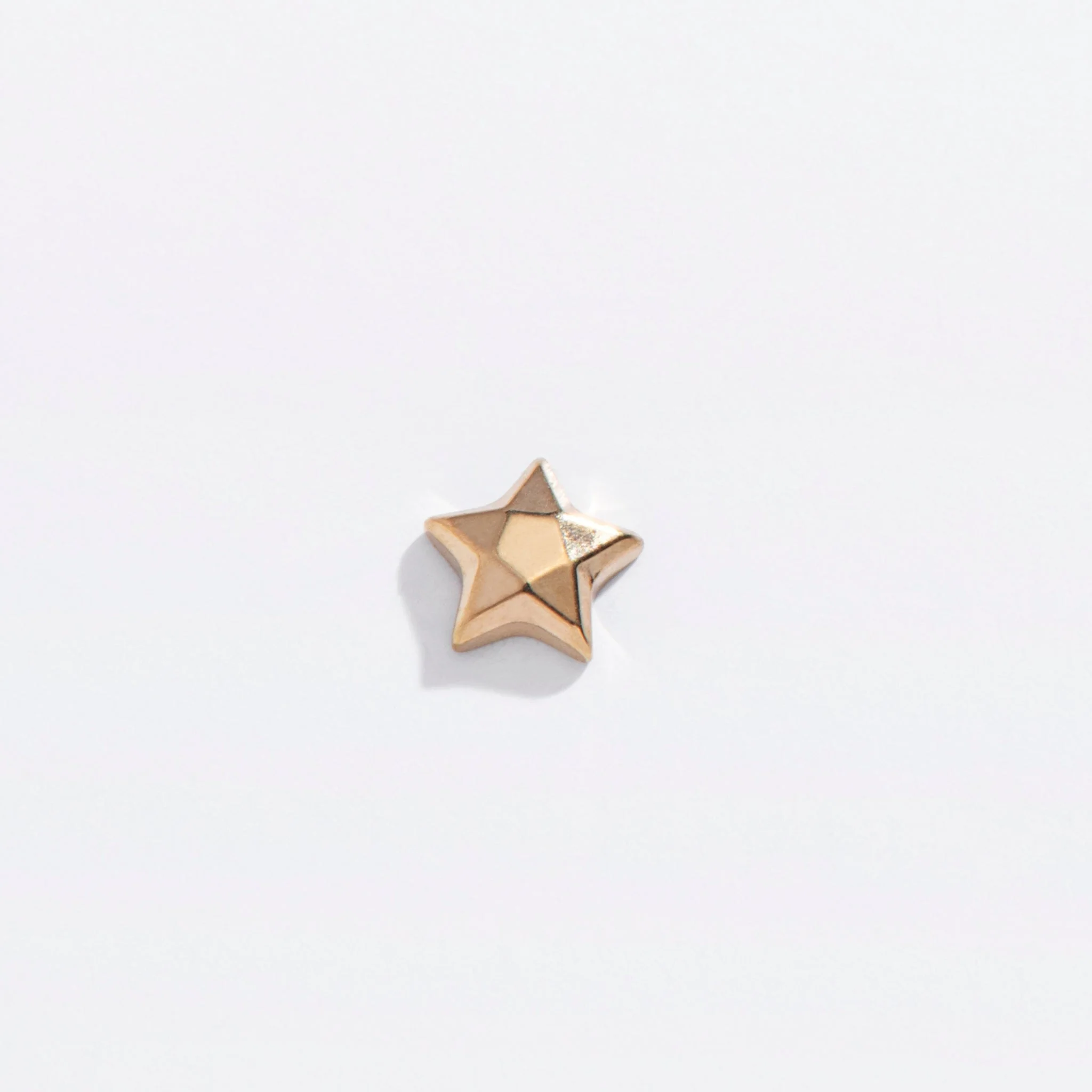 Tiny Faceted Star Flat Back Stud Earrings - Image 5