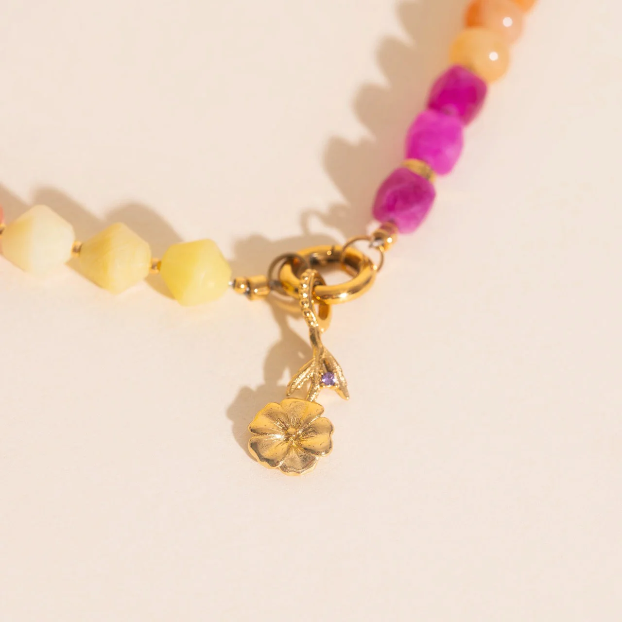 February Violet Birth Flower Necklace Charm - Image 6